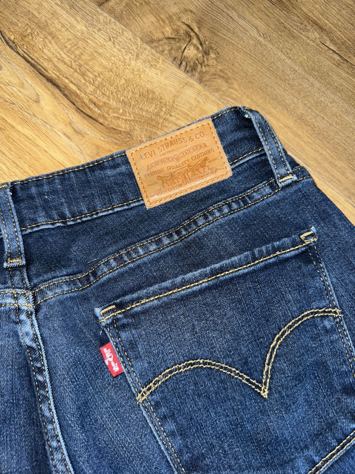 Levi's × Vintage Levi’s Navy Flared Jeans Size 29" - 3 Thumbnail