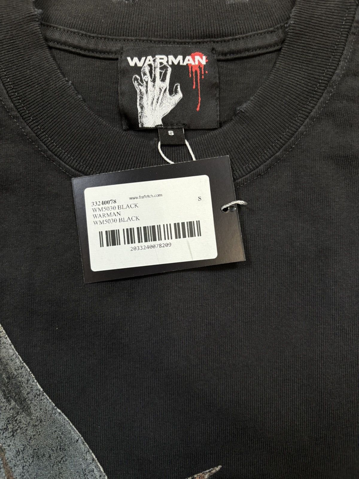 Vintage WARMAN CHOOSE YOUR FIGHTER GRAPHIC T-SHIRT, WASHED BLACK Size US S / EU 44-46 / 1 - 10 Thumbnail