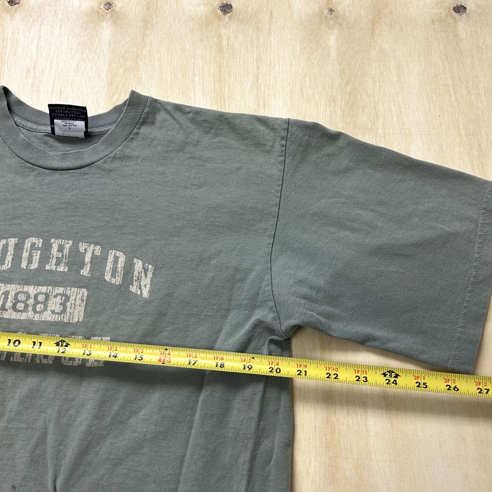 Vintage VINTAGE Camp David Shirt Mens Large Green 1883 Tee T-Shirt USA/Houghton College Graphic Print Size US L / EU 52-54 / 3 - 6 Thumbnail