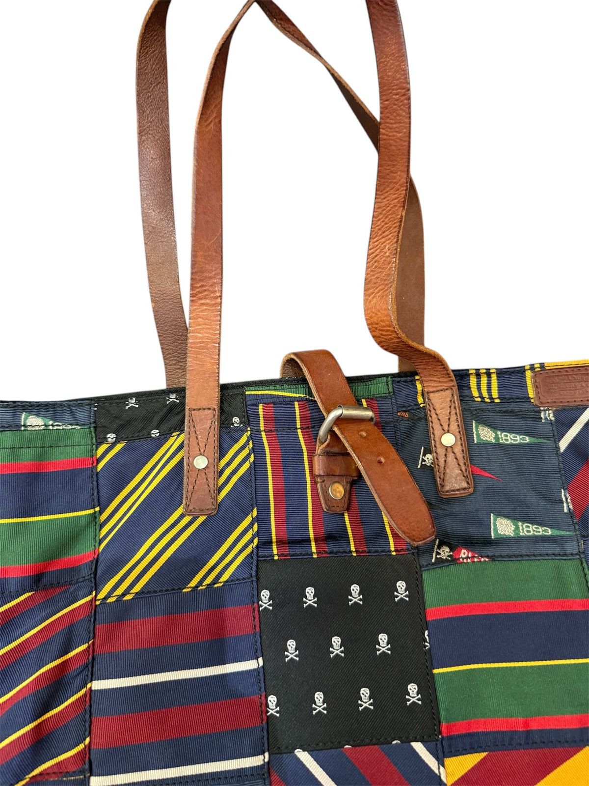 Rugby Ralph Lauren Rugby Ralph Lauren Silk Twill Patchwork Tote Bag Size ONE SIZE - 3 Thumbnail