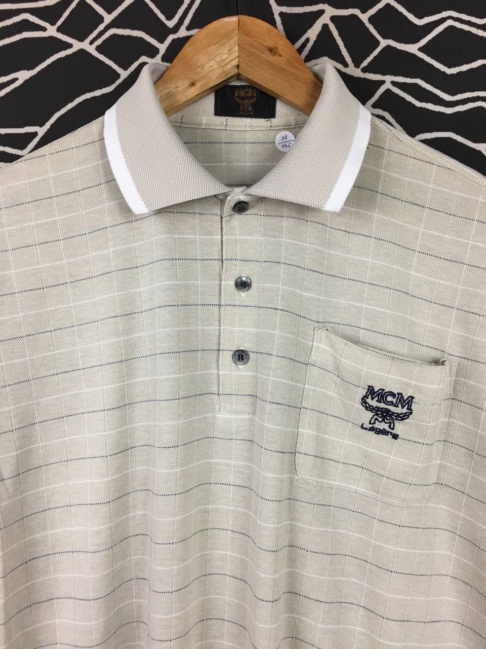 MCM Vtg Modern Creation München MCM Légère Checkered Polo Shirt Size US XL / EU 56 / 4 - 3 Thumbnail