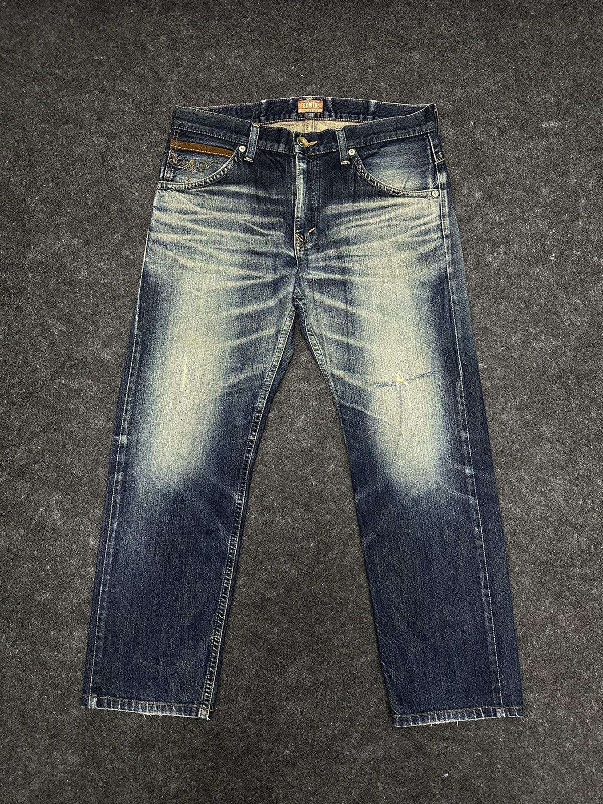 Edwin 90s Vintage Edwin XV 403 MudWash Distressed Denim 34x29 F27 Size US 34 / EU 50 - 1 Thumbnail
