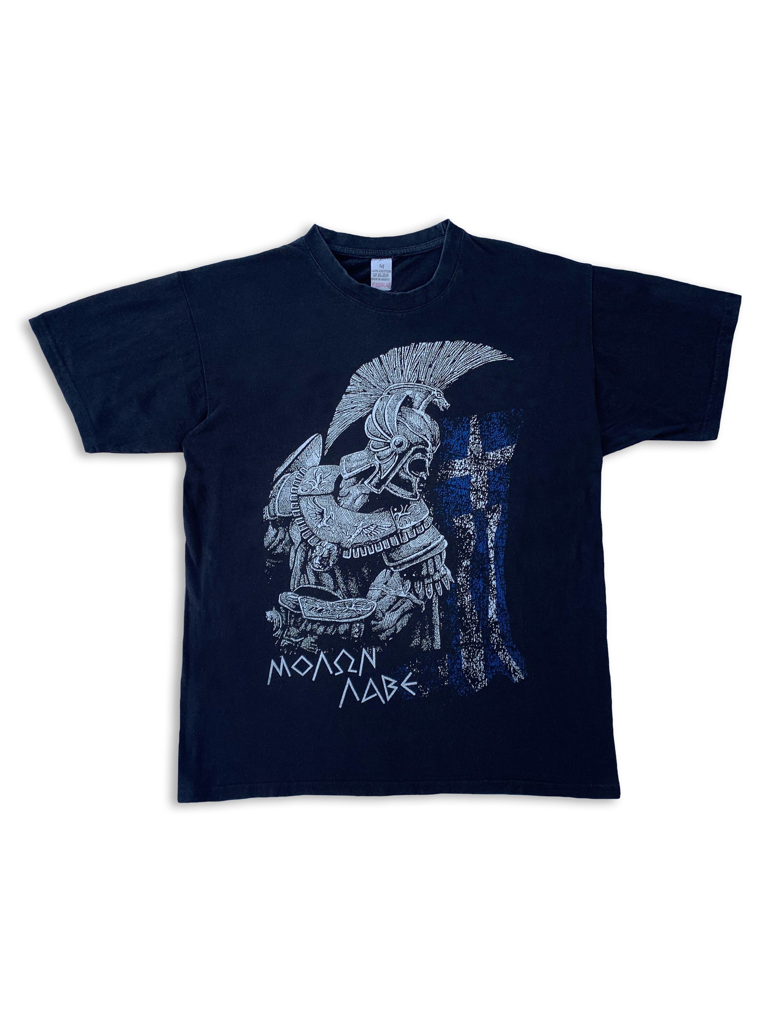 Vintage Y2K GREEK WARRIOR t shirt Sparta 300 Troy Battle History / M Size US M / EU 48-50 / 2 - 1 Thumbnail