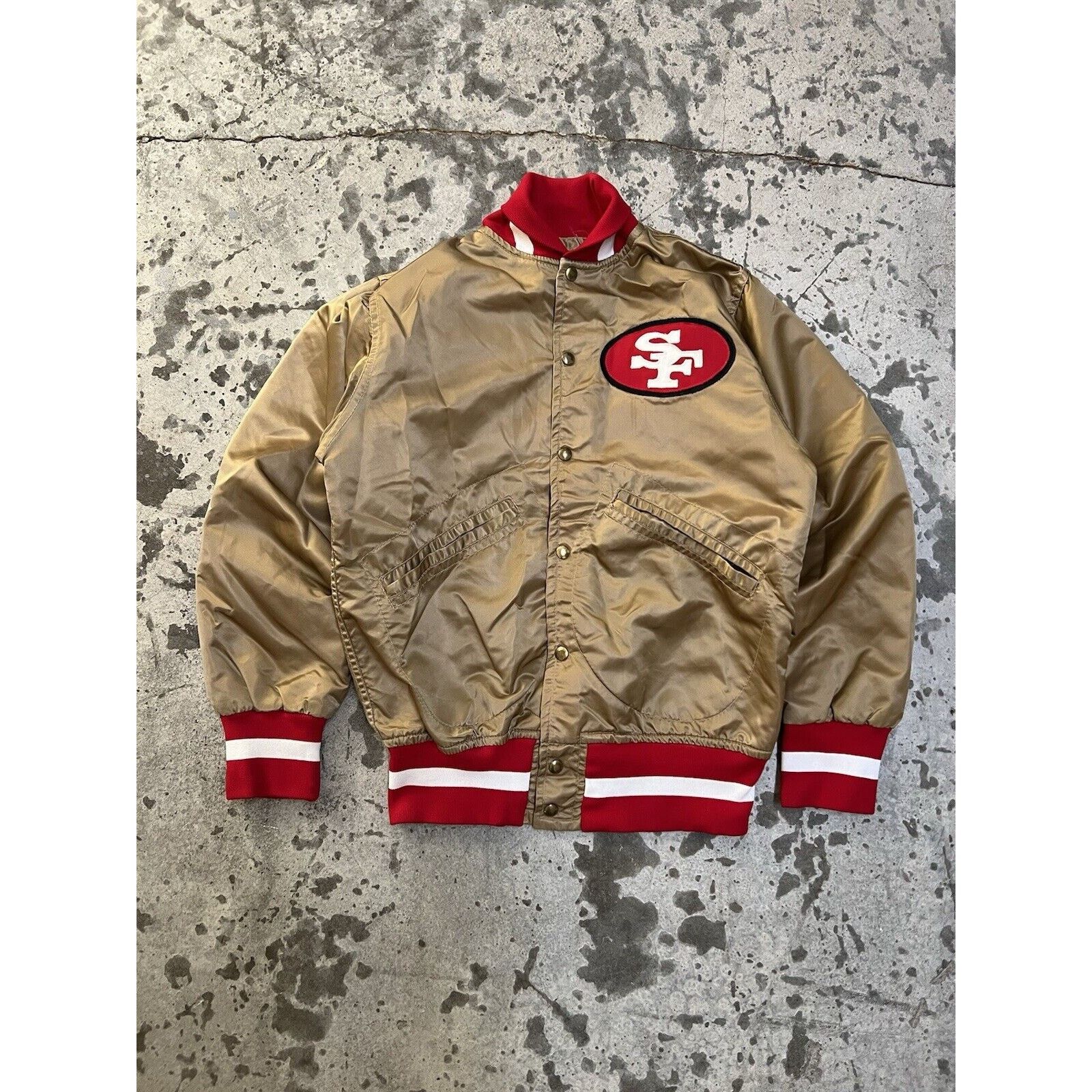 Wilson San Francisco 49ers mens Forty Throwback Gold Red satin Size US S / EU 44-46 / 1 - 2 Thumbnail