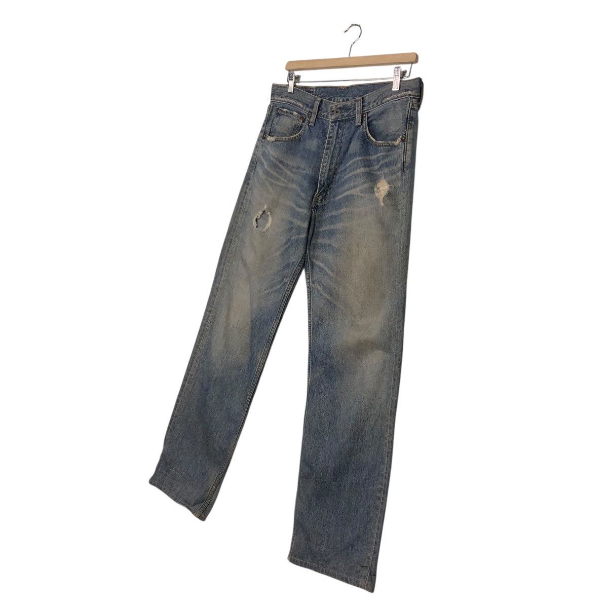 Levi's Levi’s Vintage Distressed Faded Denim Heavy Whiskers Rare Size US 32 / EU 48 - 3 Thumbnail
