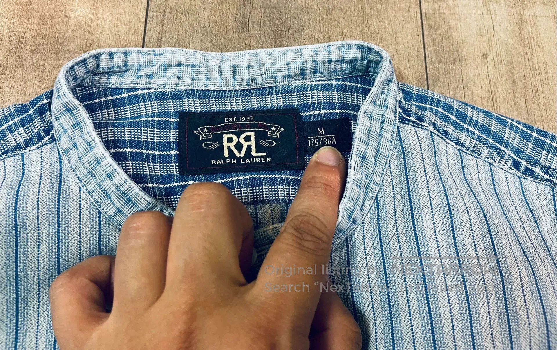 RRL Ralph Lauren RRL Indigo Striped Vintage Shirt. Size US S / EU 44-46 / 1 - 3 Thumbnail