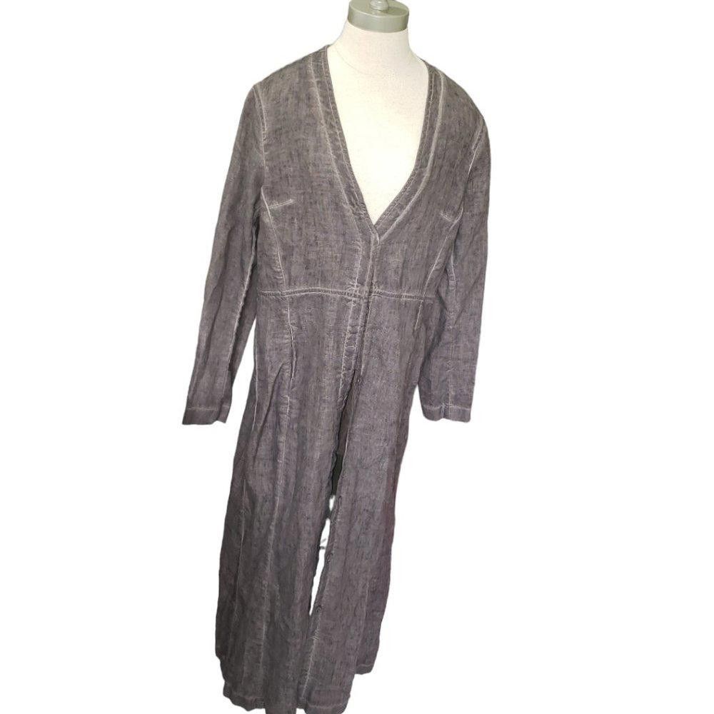 Designer CT333a Peruvian Connection Charcoal Gray Denim Duster 12 Size XL / US 12-14 / IT 48-50 - 2 Thumbnail