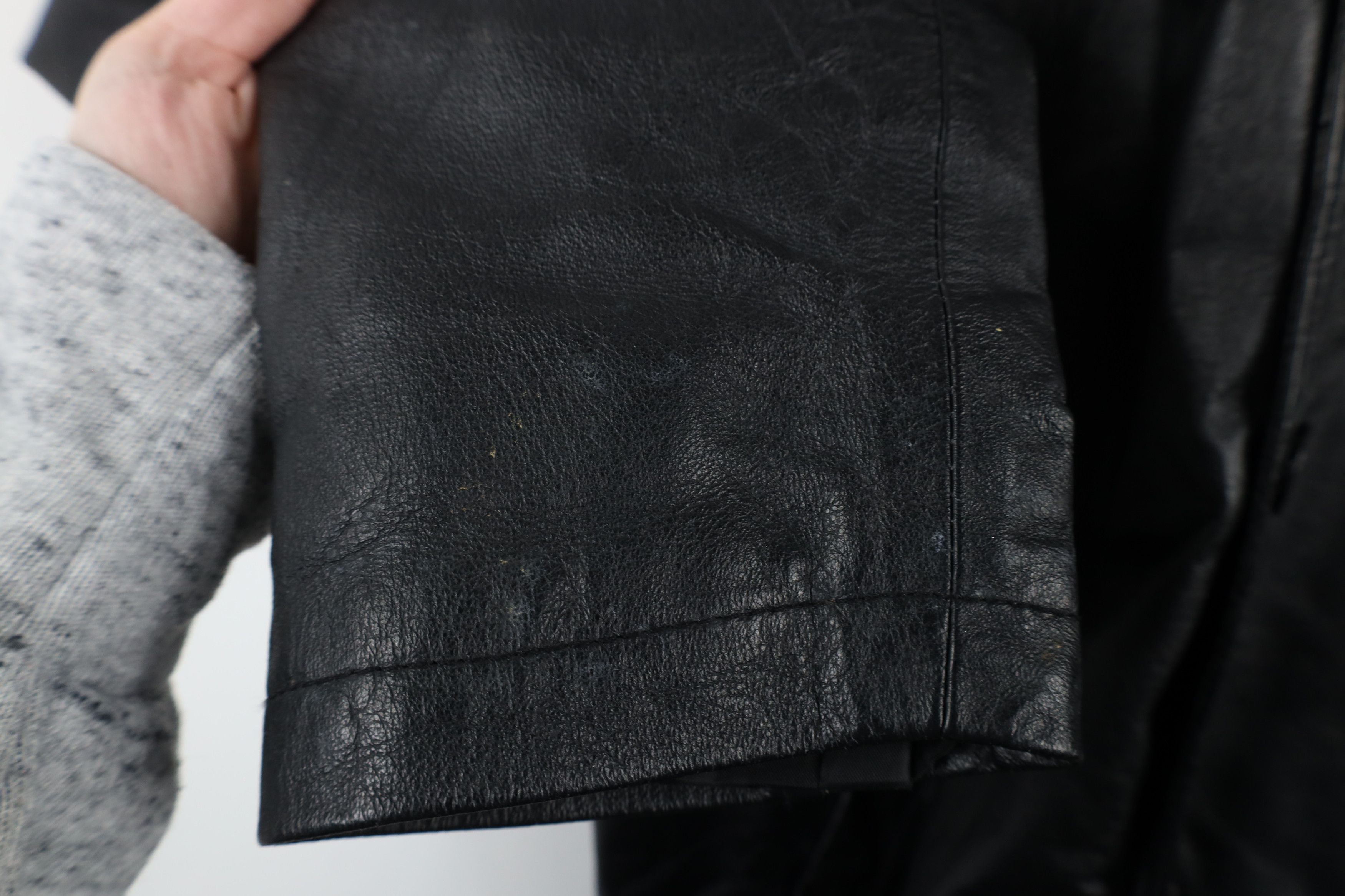 Vintage Vintage 90s Streetwear Leather Full Button Jacket Black Size US M / EU 48-50 / 2 - 6 Thumbnail