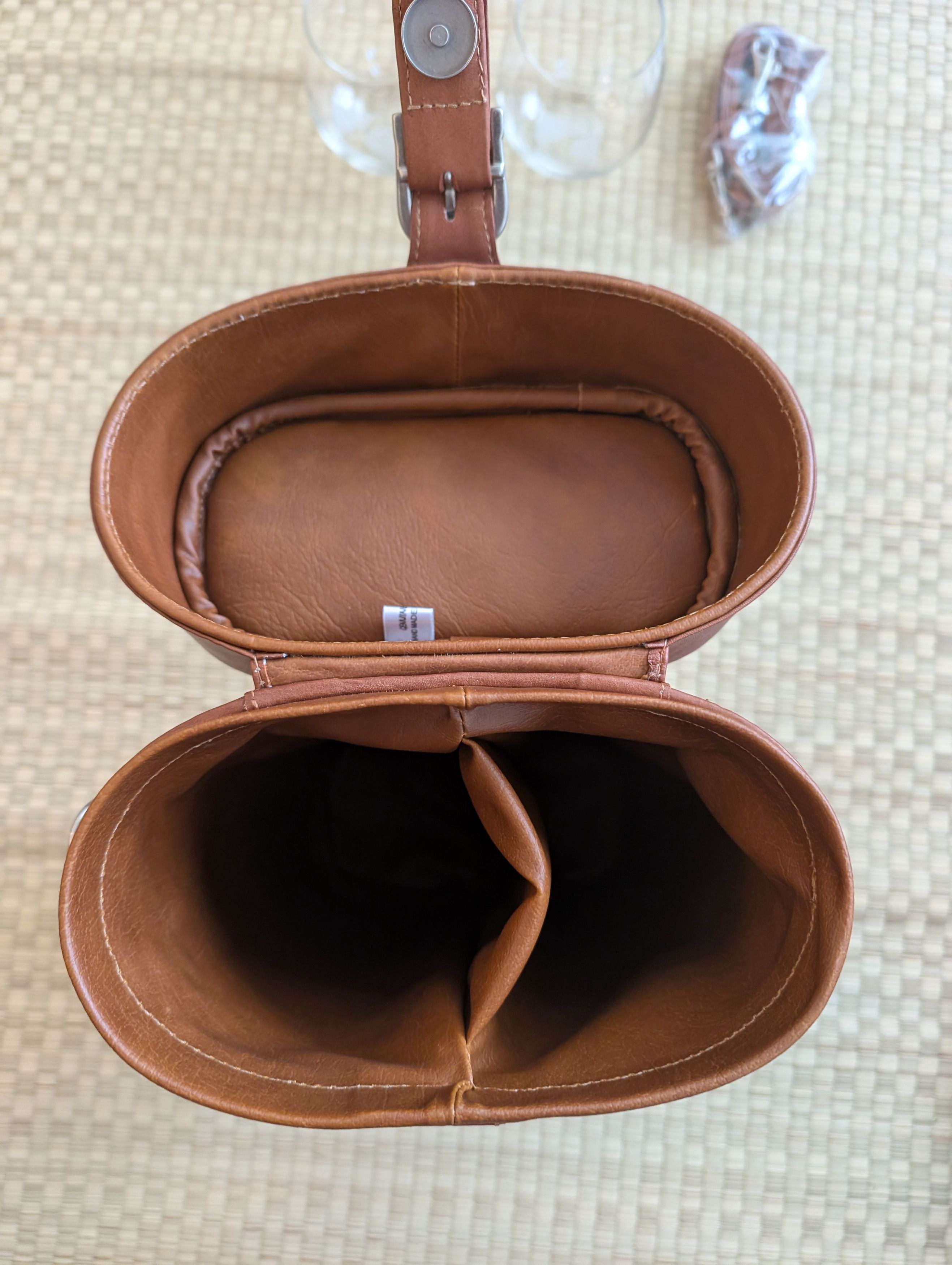 Handmade LNWOT Handmade Luxury Genuine Leather Double Wine Carrier Size ONE SIZE - 3 Thumbnail