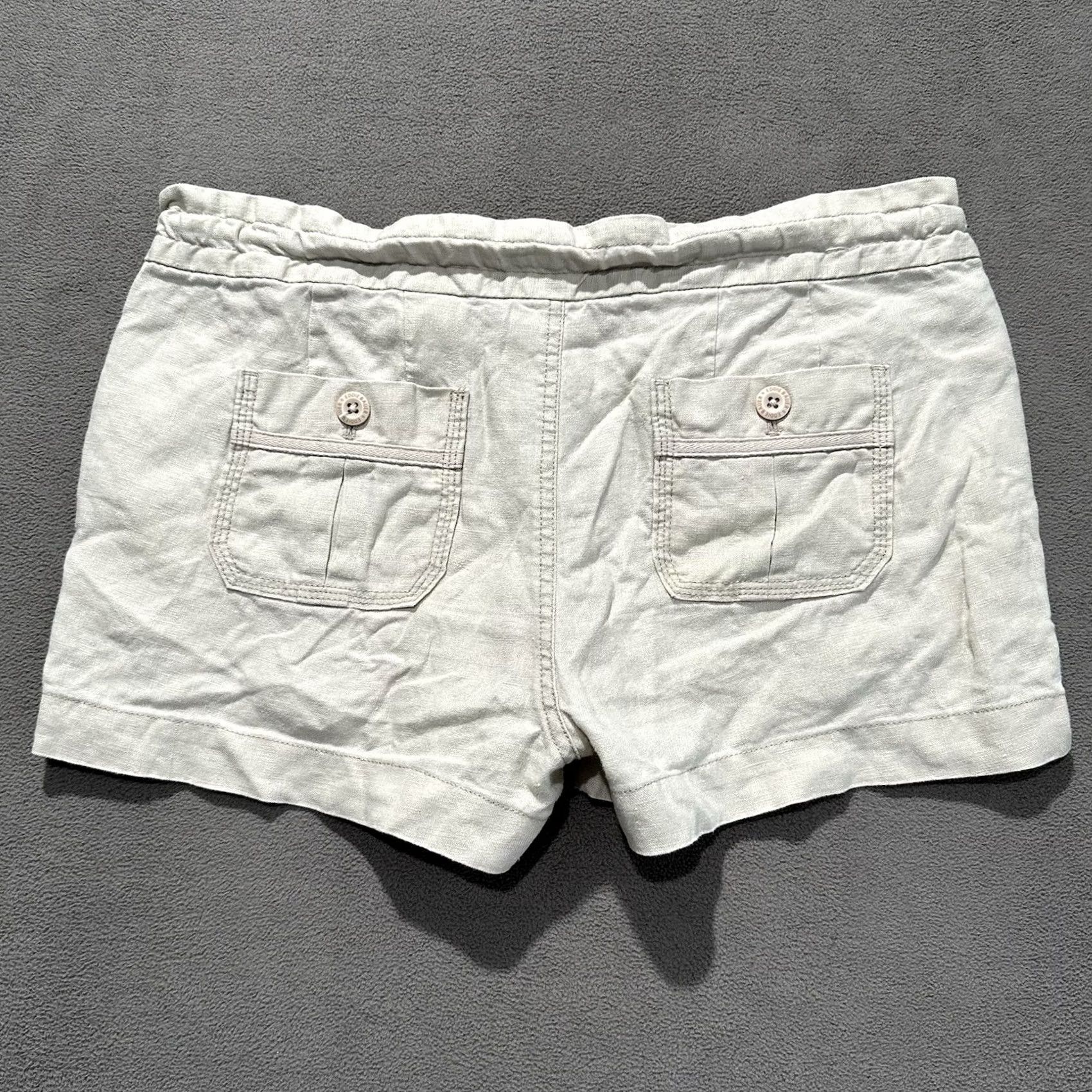 Eddie Bauer Eddie Bauer Shorts Womens 8 Petite Linen Drawstring Beach Lightweight EUC Beige Casual Size 30" / US 8 / IT 44 - 2 Thumbnail