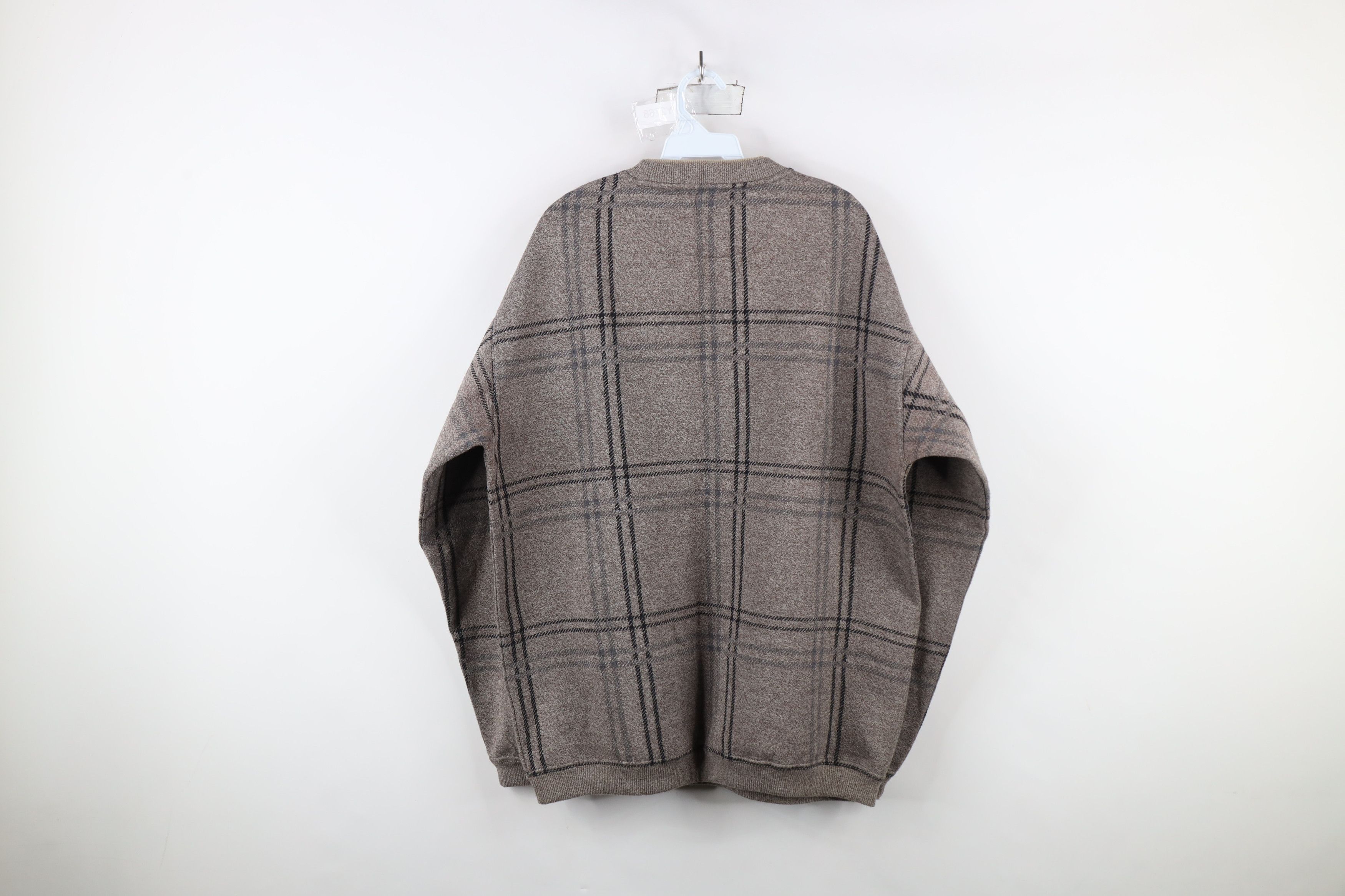 Vintage Vintage 90s Streetwear Faded Checkered Crewneck Sweatshirt Size US XL / EU 56 / 4 - 8 Thumbnail