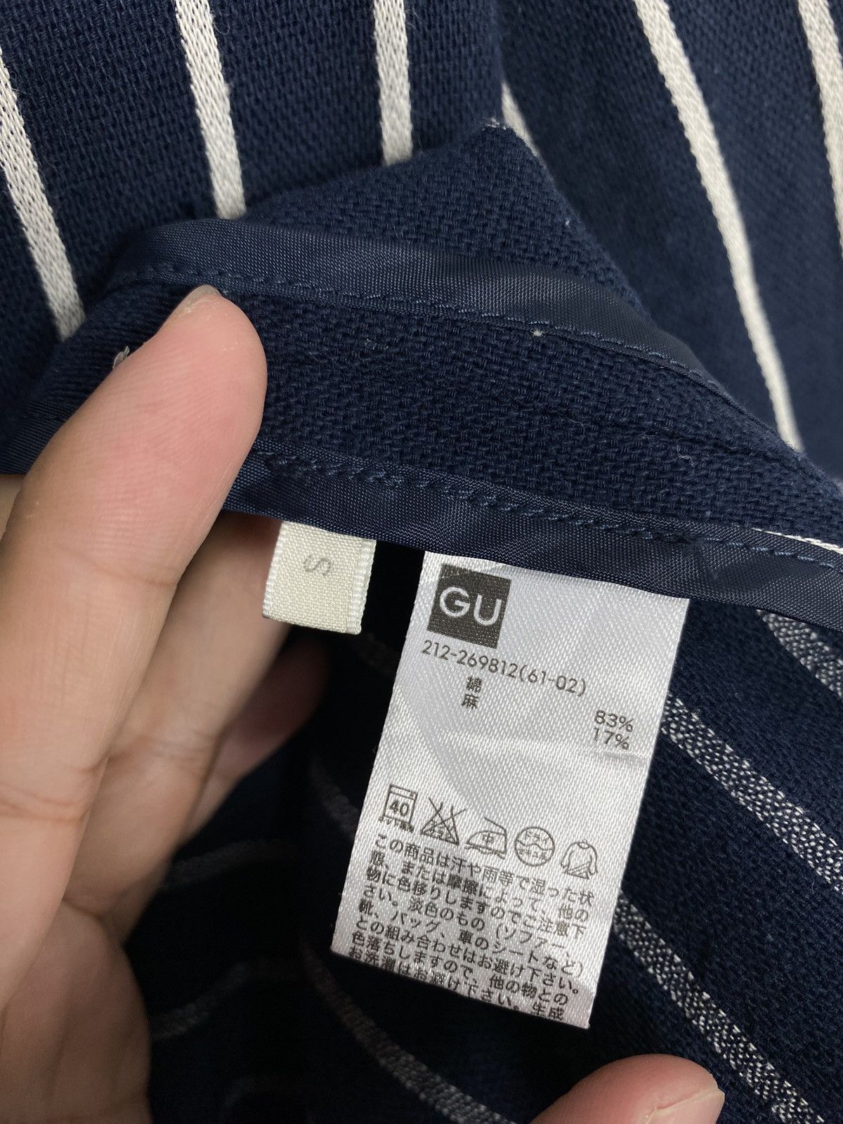 GU Rare‼️ Gu Linen Stripe Long Coat Size S / US 4 / IT 40 - 3 Thumbnail