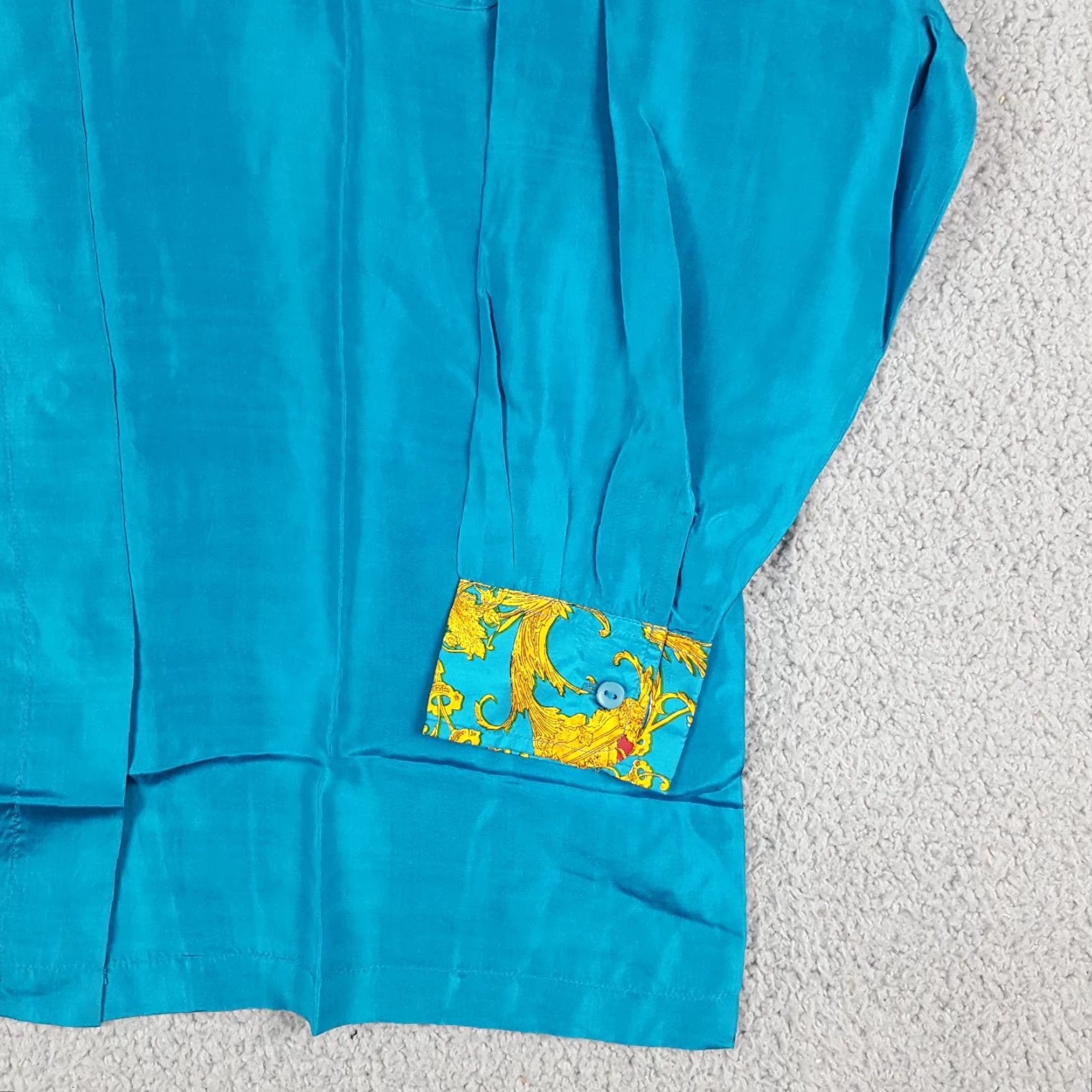 Vintage VINTAGE 80s Casual Isle Blue 100% Silk Polo Shirt Women’s Size M Short Sleeve Preppy Retro Golf Size M / US 6-8 / IT 42-44 - 3 Thumbnail