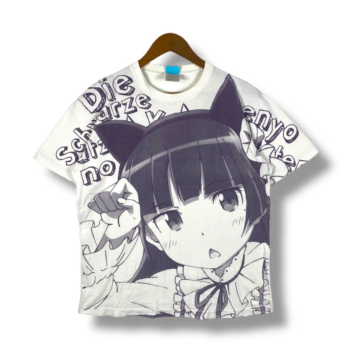 Anime × Japanese Brand OREIMO Kuroneko Full Print Anime Cospa Tee Shirt Large Size Size US L / EU 52-54 / 3 - 1 Thumbnail