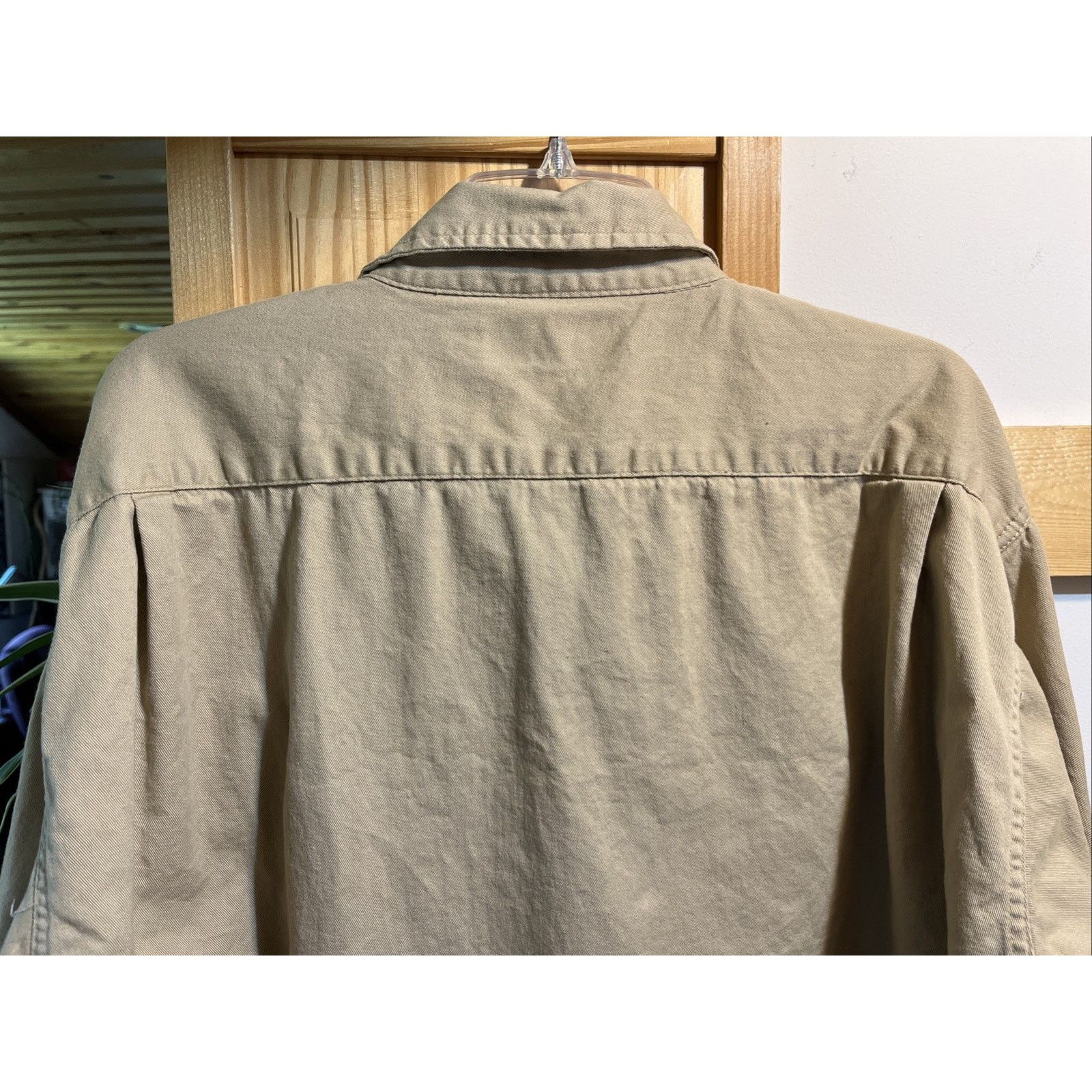 Wrangler Wrangler Cotton Men's Shirt XXL Long Sleeve Canvas Brown Size US XXL / EU 58 / 5 - 8 Thumbnail