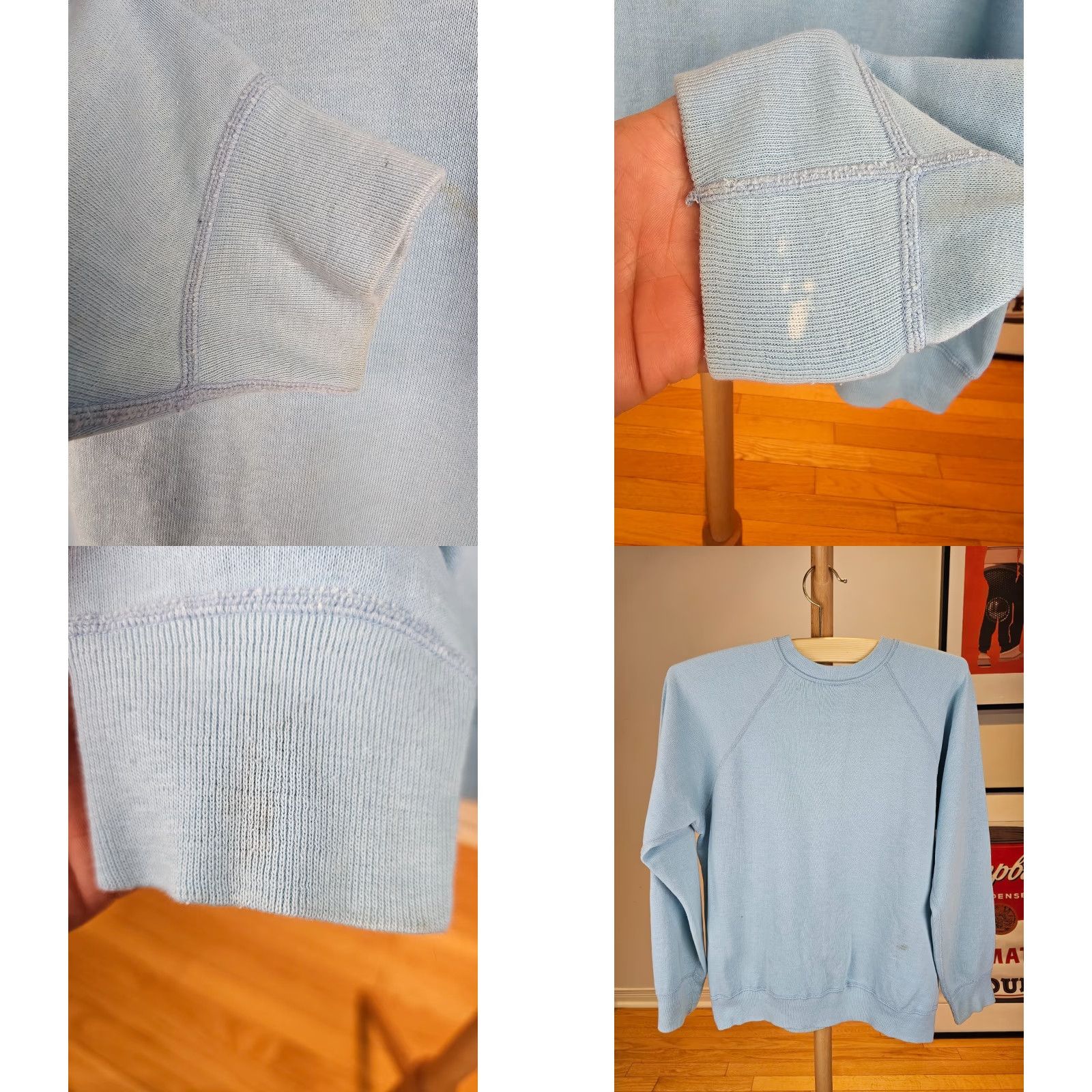 Champion VINTAGE CHAMPION BLUE BAR SKY BLUE SWEATSHIRT SZ LARGE SHIRT Mens Size US M / EU 48-50 / 2 - 8 Thumbnail