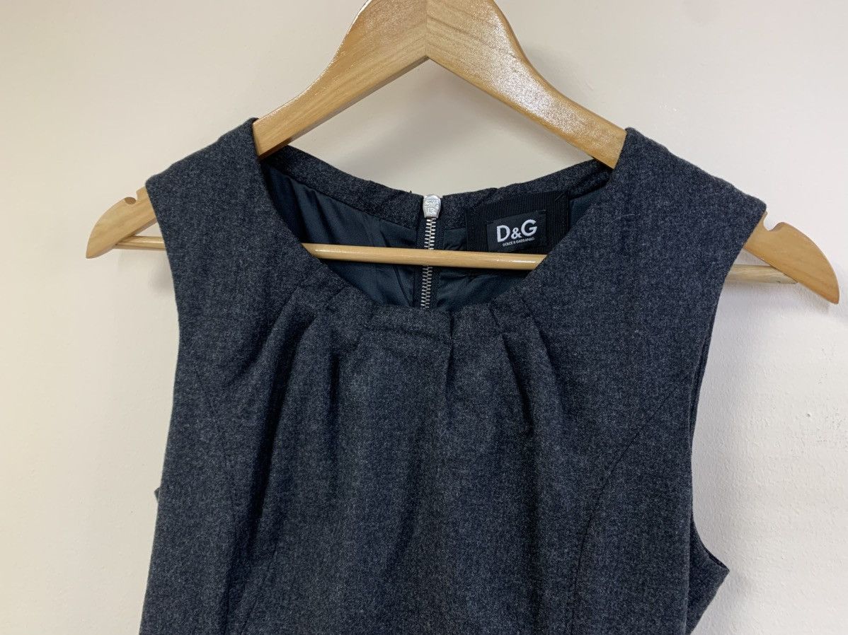 Dolce & Gabbana Dolce Gabbana Wool Mini Dress Dark Grey Size M / US 6-8 / IT 42-44 - 2 Thumbnail