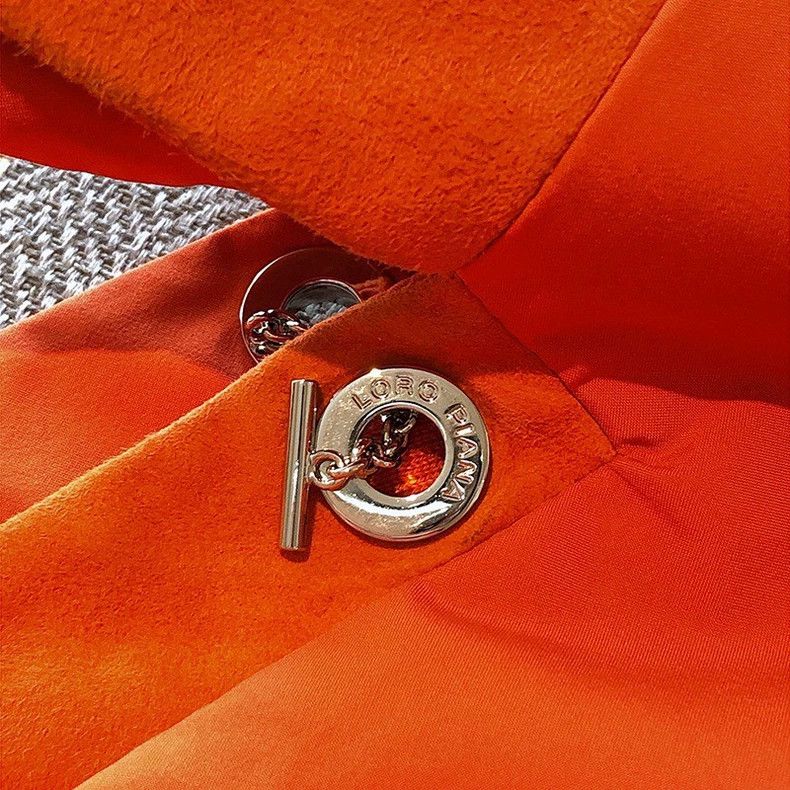 Loro Piana LORO PIANA Bright orange double-sided loose coat Size ONE SIZE - 7 Thumbnail