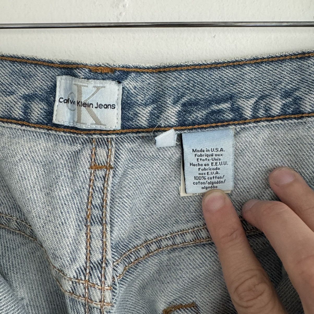 Calvin Klein USA Union made light wash jeans Size US 32 / EU 48 - 4 Thumbnail