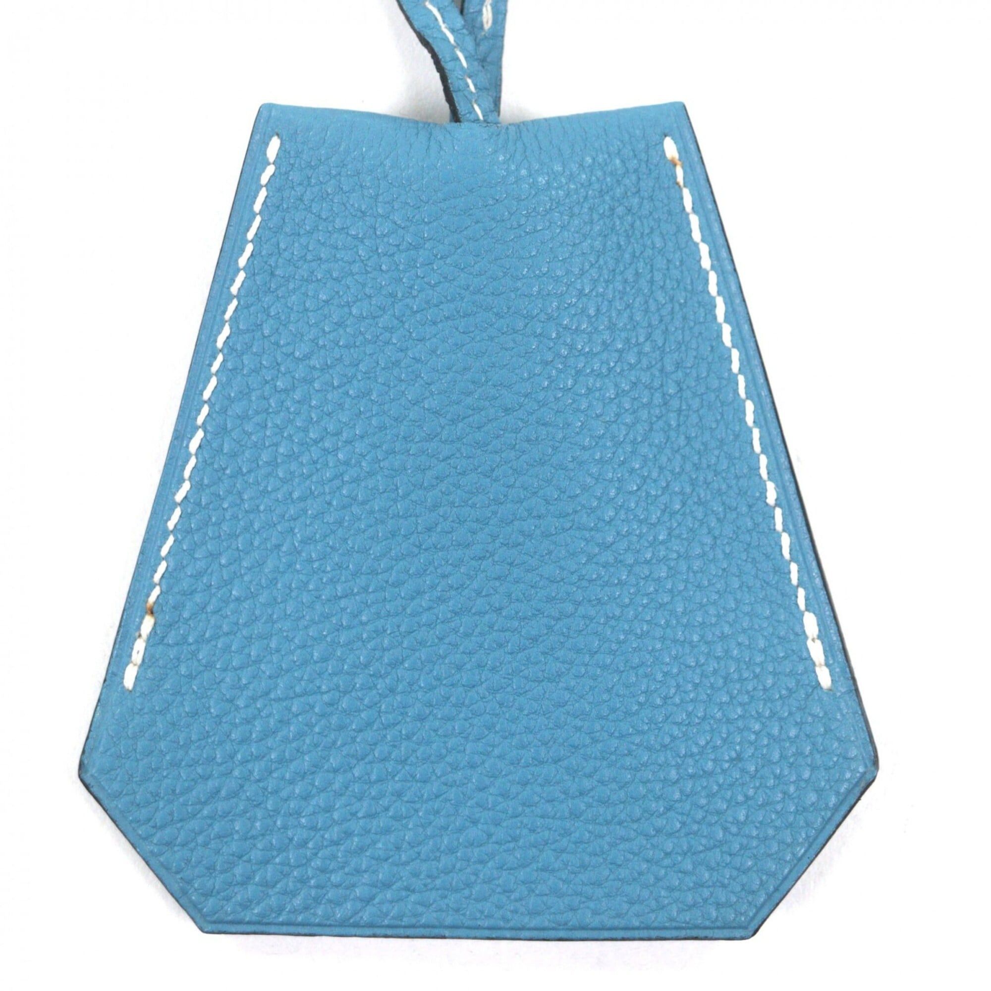 Hermes HERMES Large Clochette Leather Keyring Necklace (Margiela Era) Blue Jean □F Stamp Made in France Men's Women's Size ONE SIZE - 1 Thumbnail