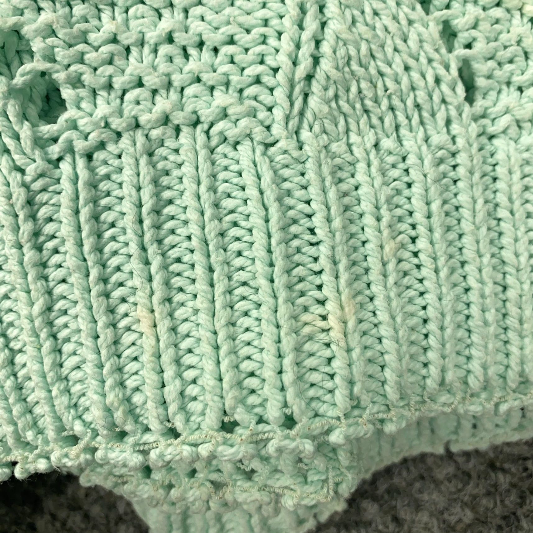 Vintage VINTAGE Across America Knit Sweater Womens Medium Green Open Knit 80s Geometric Pullover Size M / US 6-8 / IT 42-44 - 8 Thumbnail