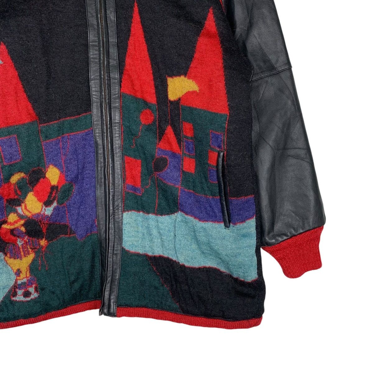 Japanese Brand Kevu Classics Picasso Style Design Mohair Leather Jacket Size US M / EU 48-50 / 2 - 4 Thumbnail
