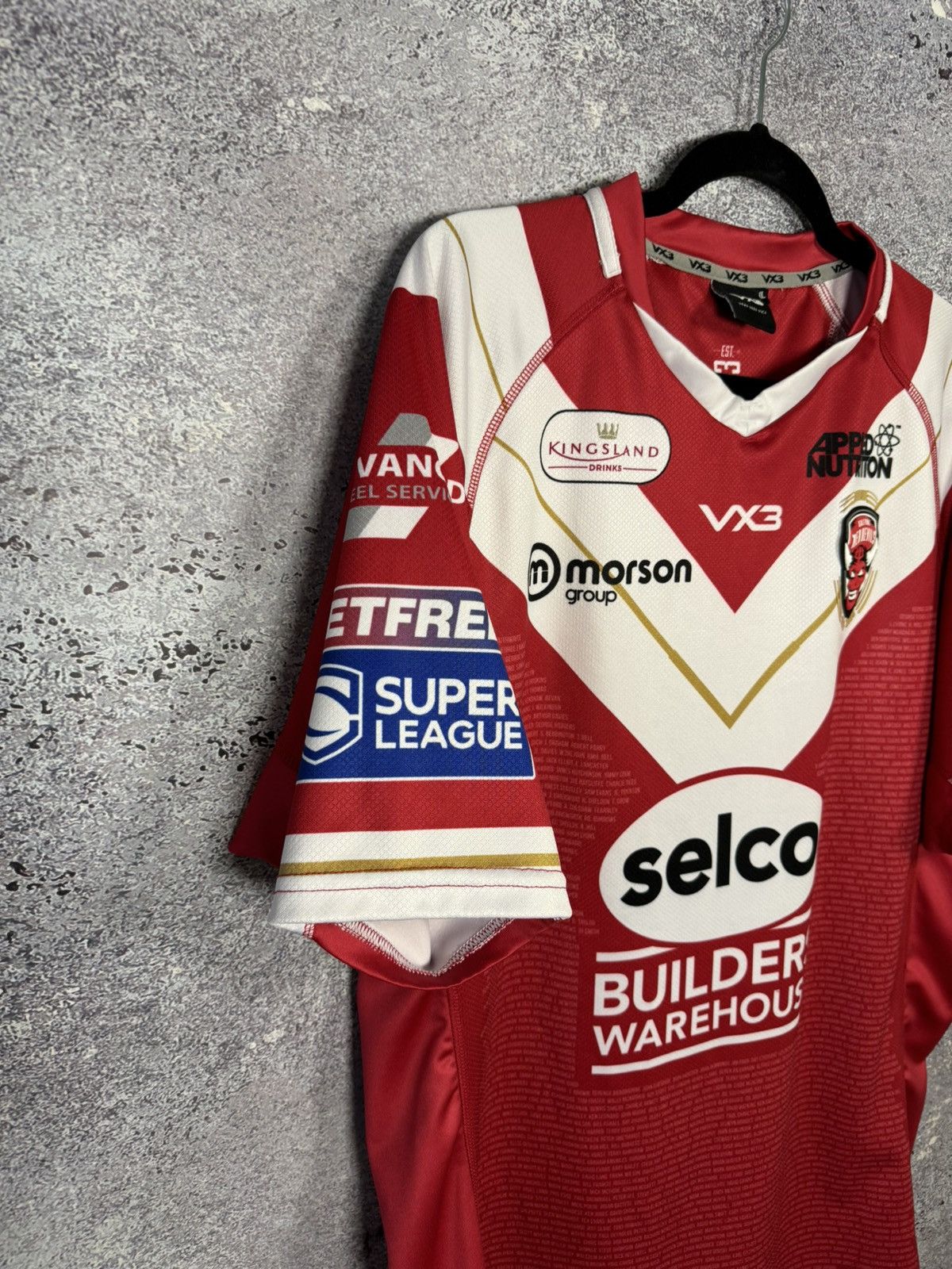 Vintage Salford Red Devils Rugby Jersey Men’s Size XL Size US XL / EU 56 / 4 - 4 Thumbnail
