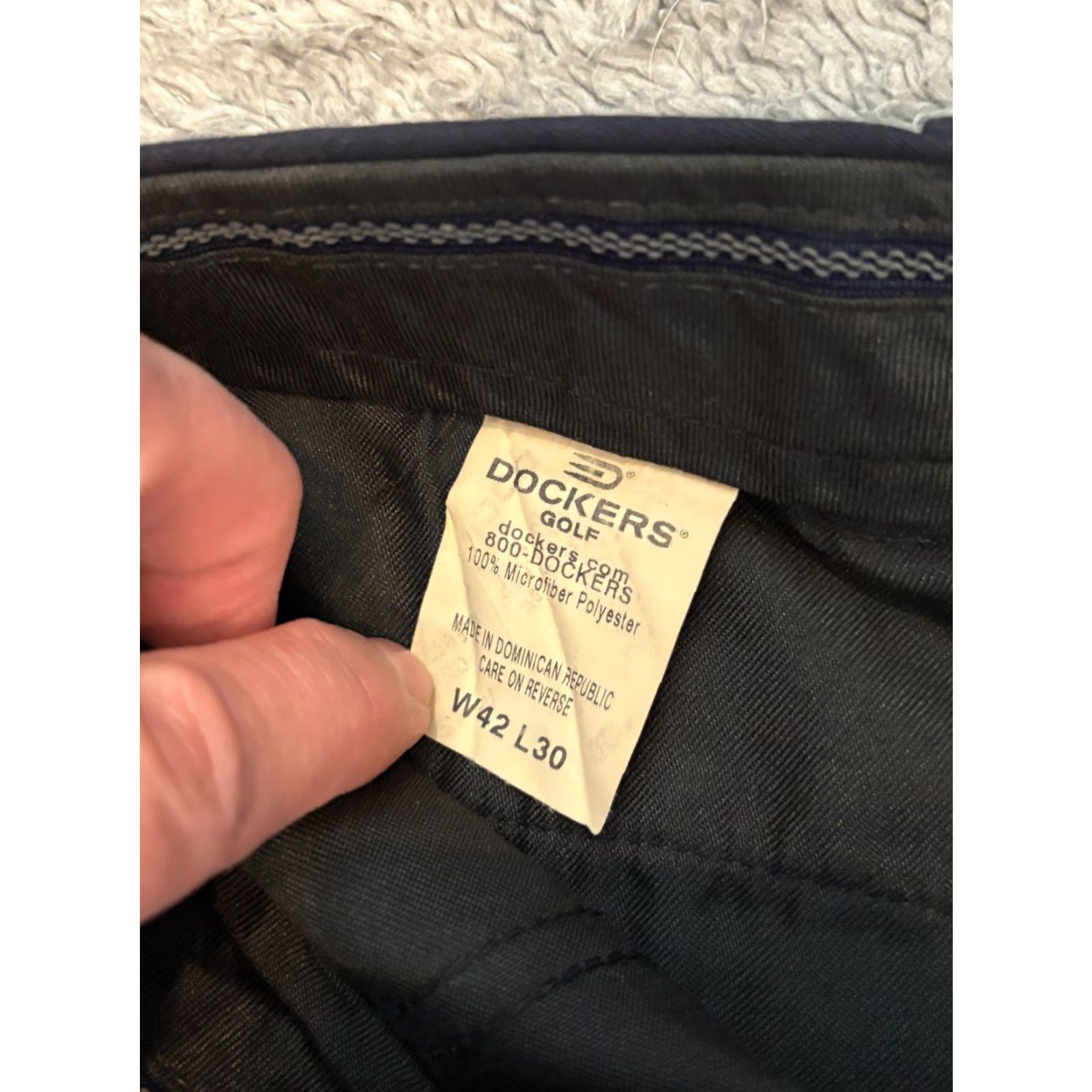 Dockers DOCKERS Pants Men 42x30 42x29 Navy Blue Straight Performance Stretch Vintage No VTG Size US 42 / EU 58 - 2 Thumbnail