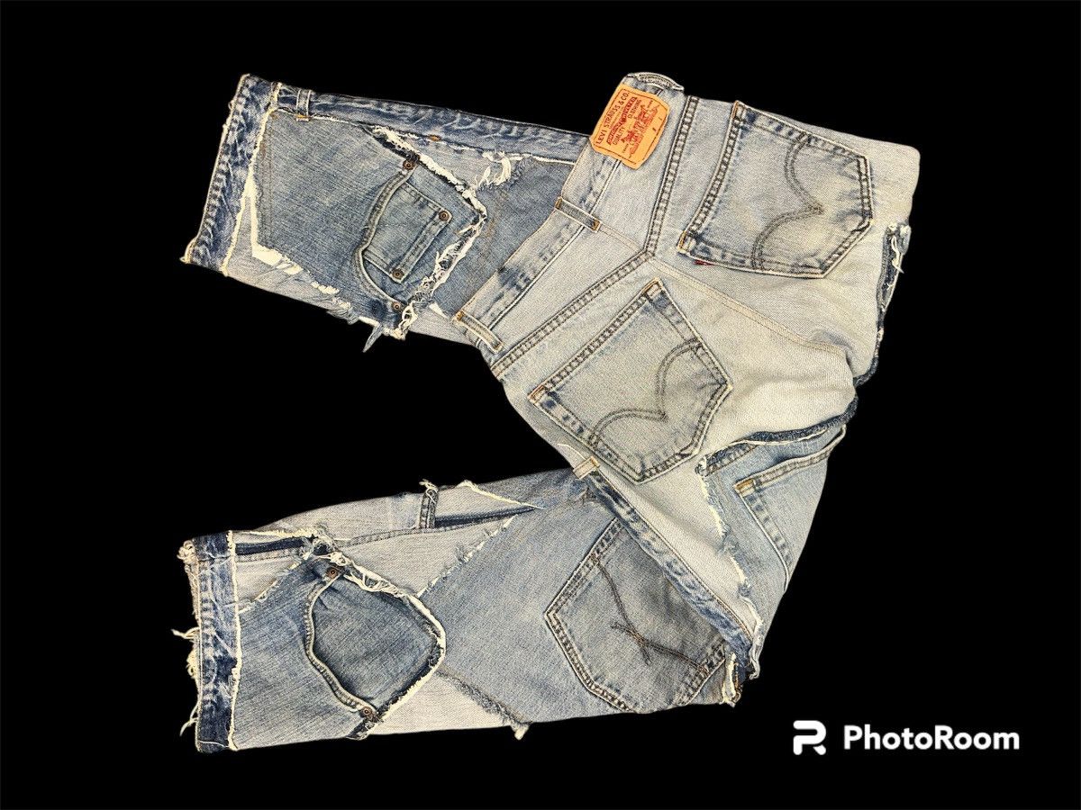 Levi's × Levi's Vintage Clothing Patchwork Upcycled Levi’s Denim Jeans Size 24" / US 00 / IT 34 - 13 Thumbnail