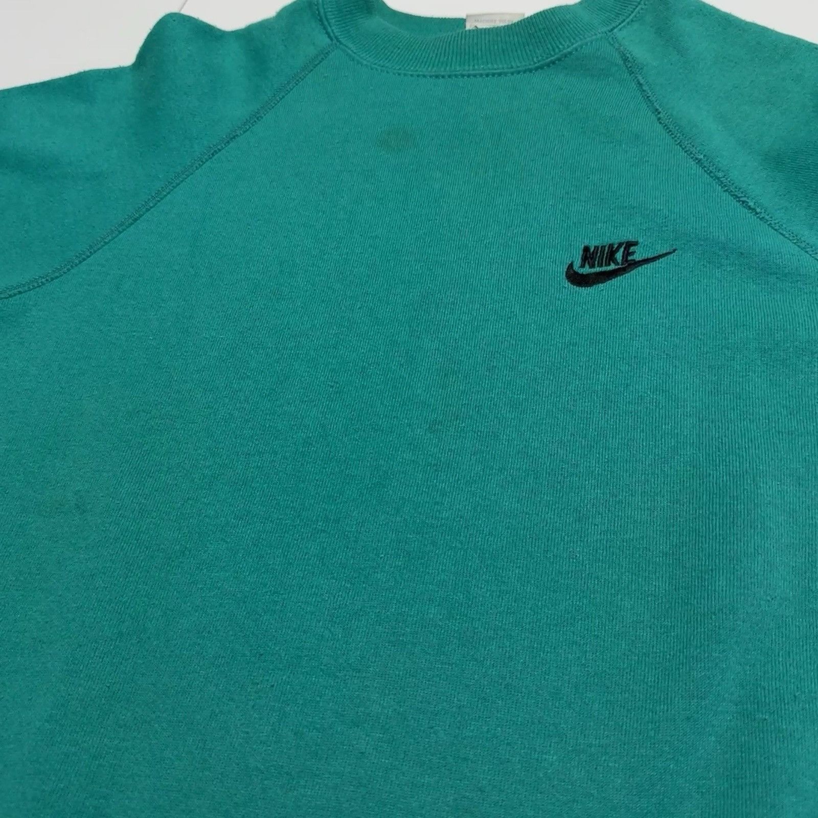 Nike Vintage 80s 90s Nike Crew Neck Teal Green Raglan Sweatshirt Size US M / EU 48-50 / 2 - 5 Thumbnail