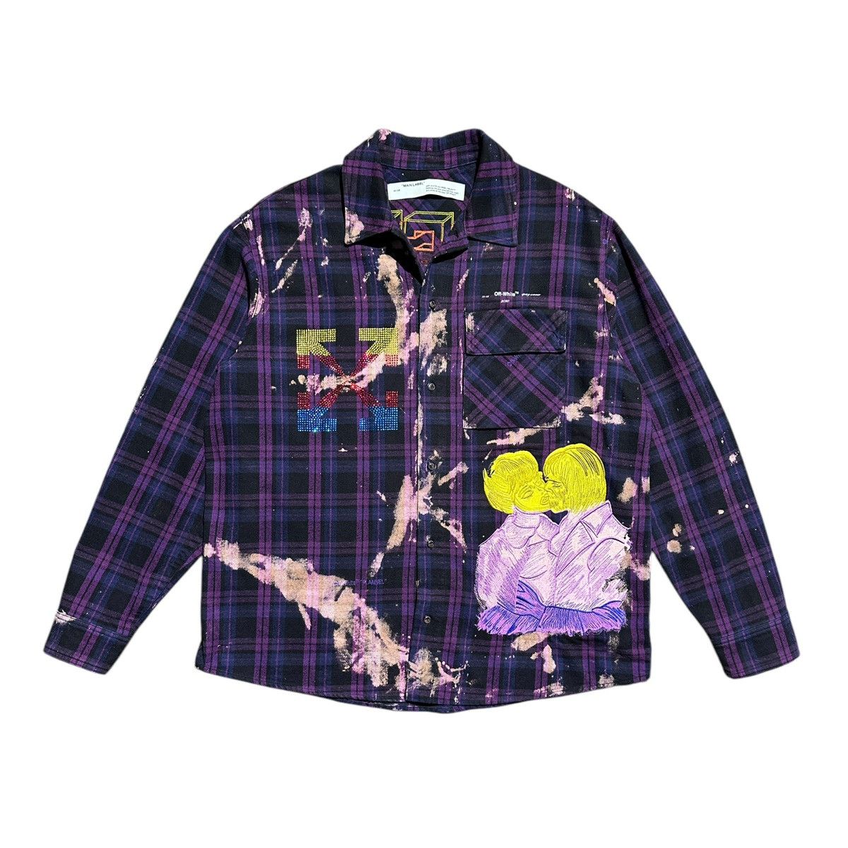 Off-White × Virgil Abloh Murder bravado Crystal plaid flannel Size US S / EU 44-46 / 1 - 1 Thumbnail