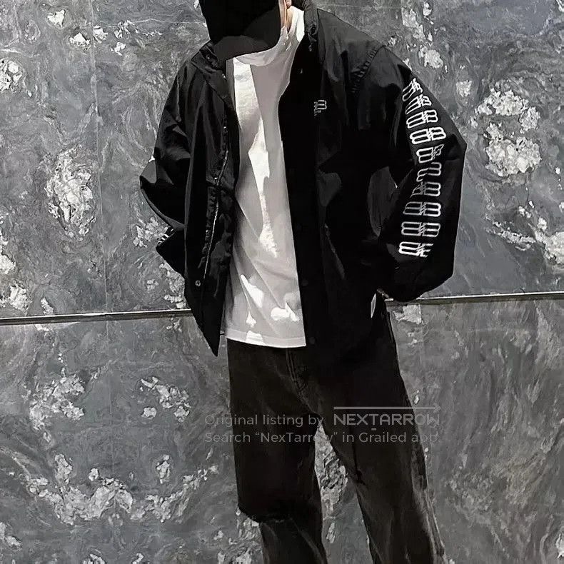 Balenciaga Balenciaga Double Logo Hooded Raincoat. Size US XL / EU 56 / 4 - 5 Thumbnail