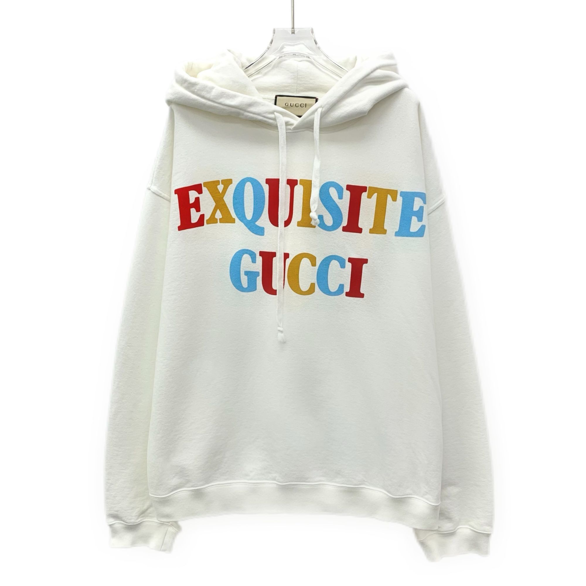 Gucci Gucci White Exquisite Logo Printed Hooded Sweatshirt XL Long Size XL / US 12-14 / IT 48-50 - 1 Thumbnail