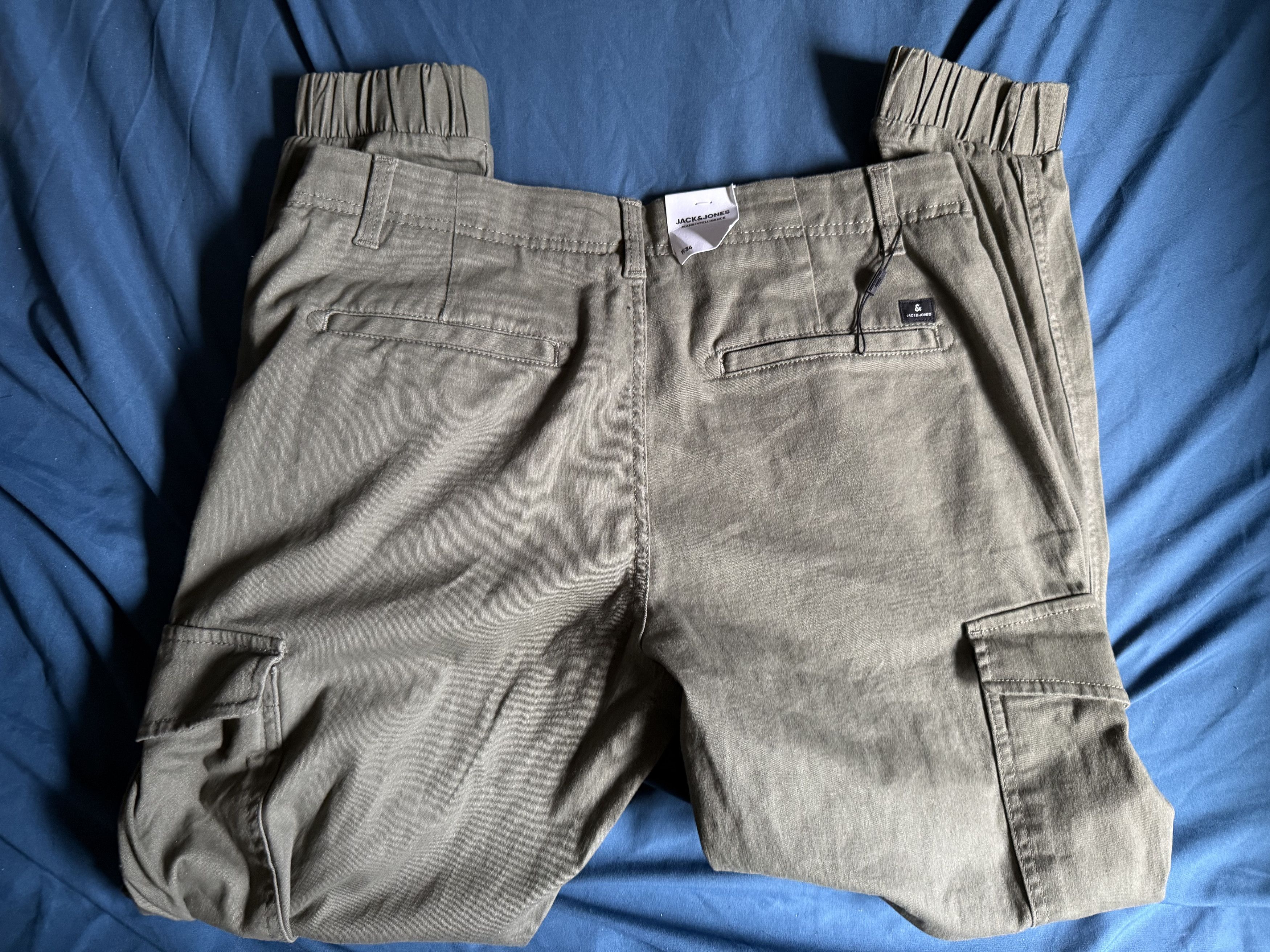 Jack & Jones JACK & JONES Slim Marco Olive Cargo Pants Joggers 34x30 Size US 34 / EU 50 - 5 Thumbnail