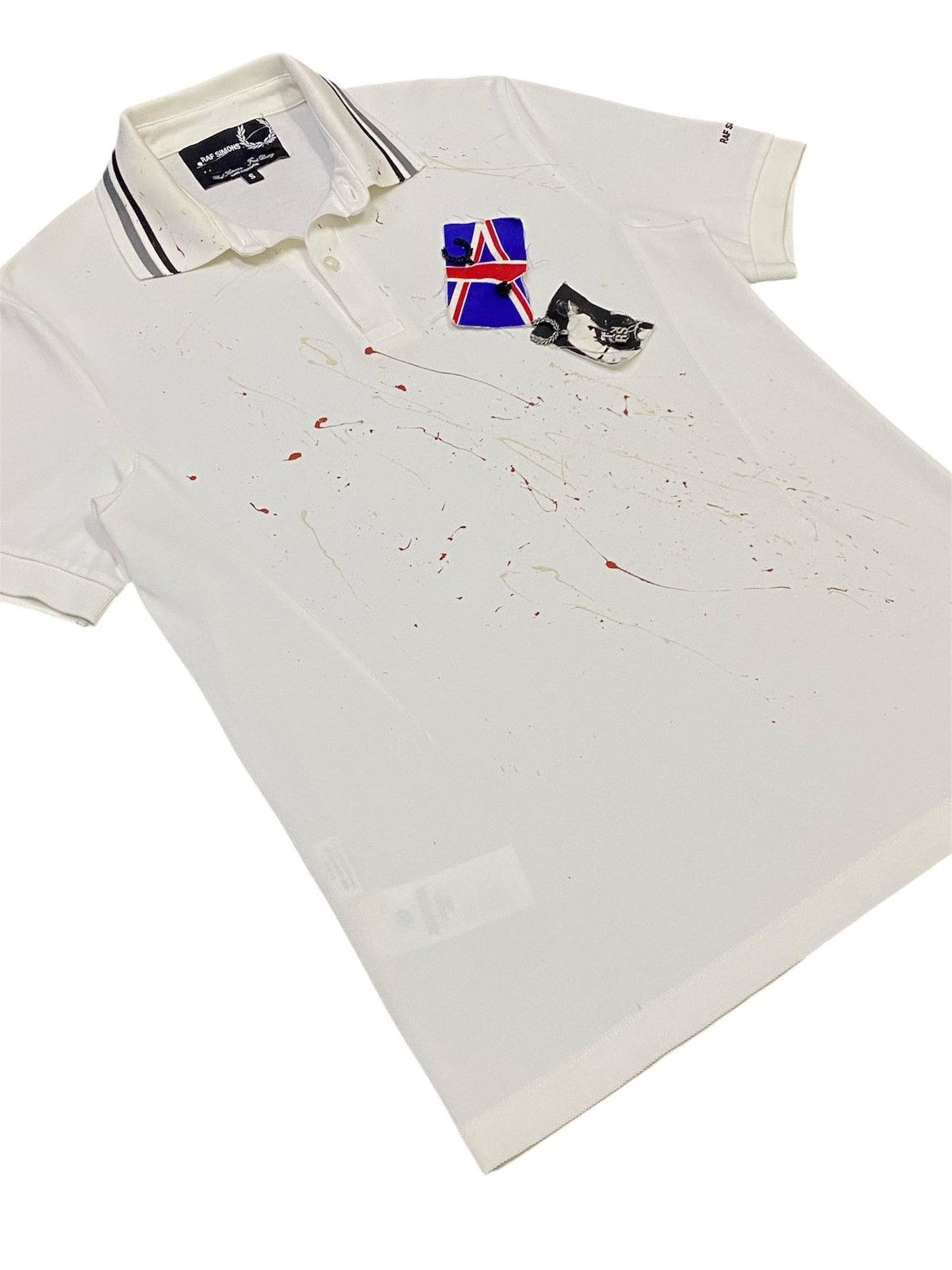 Fred Perry × Raf Simons Raf Simons x Fred Perry Anarchy Painted Polo Tee Size US S / EU 44-46 / 1 - 5 Thumbnail