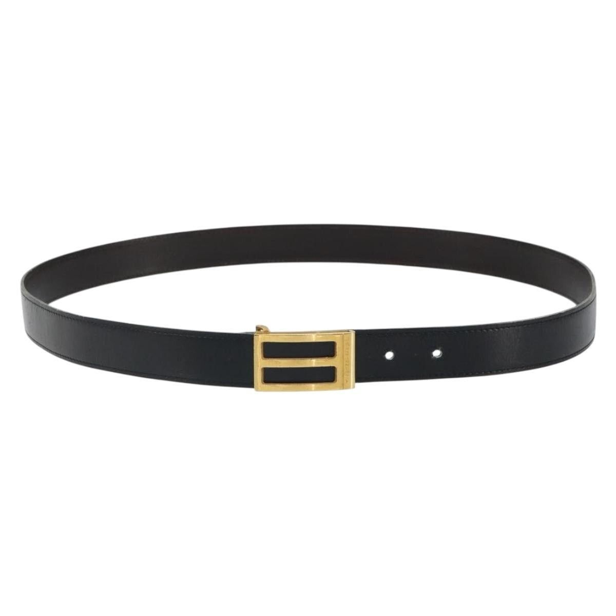 Hermes Hermes 24/32mm Black Gold Leather Belt Size ONE SIZE - 1 Thumbnail