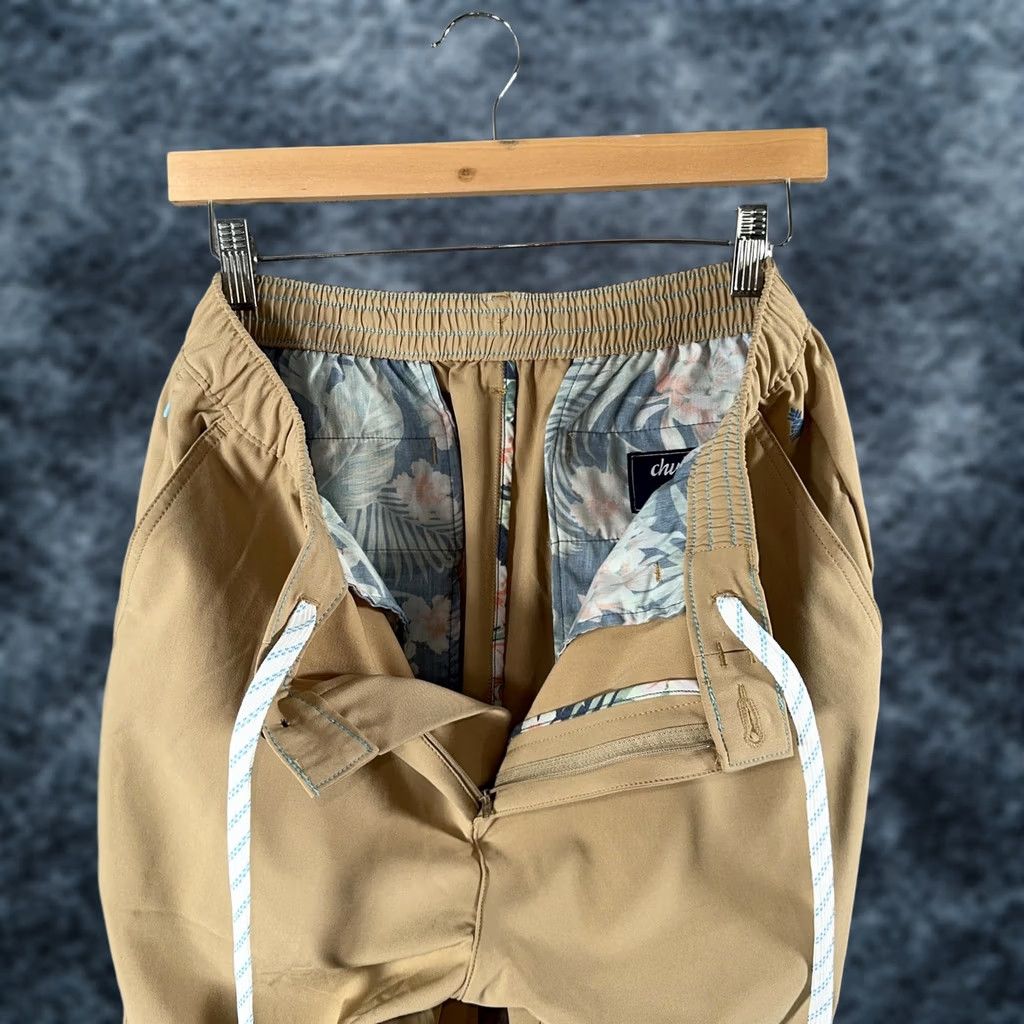 Chubbies Chubbies Everywear Khakinators Pants Mens Large 32x30 Beige Slim Stretch Water Resistant Pockets Front Flat Front Drawstring Size US 33 - 1 Thumbnail