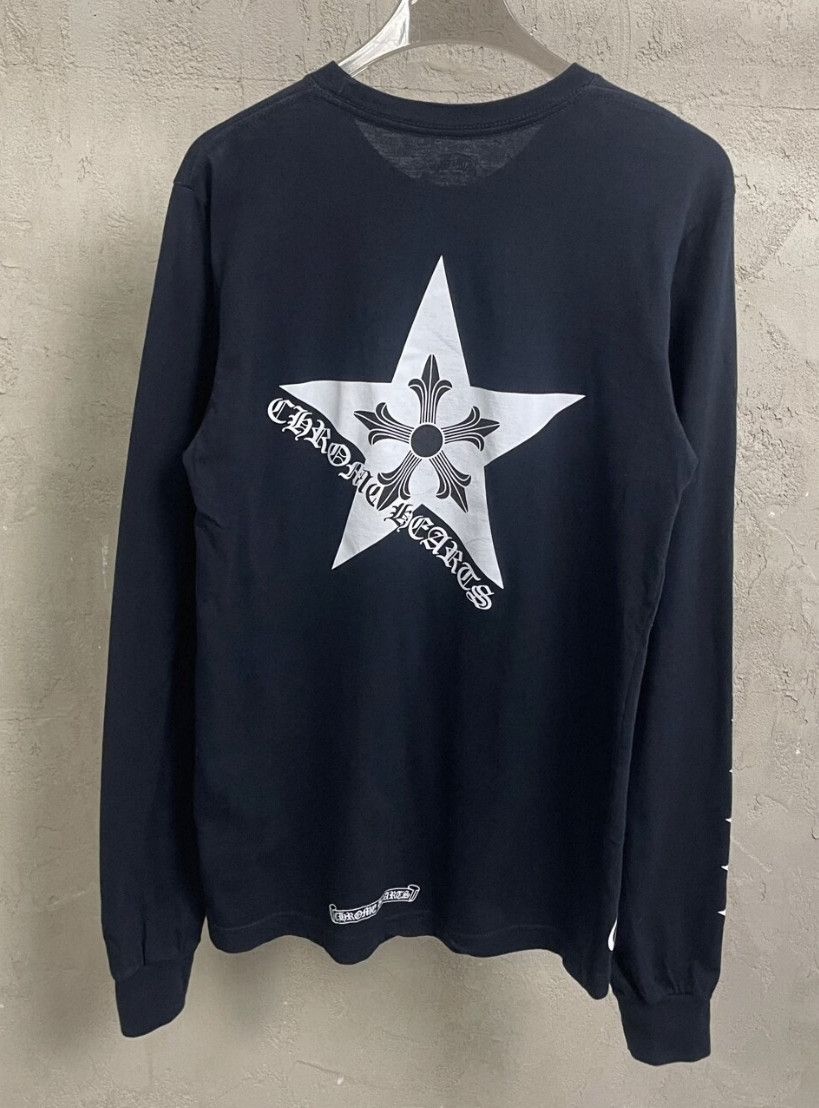Chrome Hearts black long sleeve shirt with star design. Size US S / EU 44-46 / 1 - 8 Thumbnail