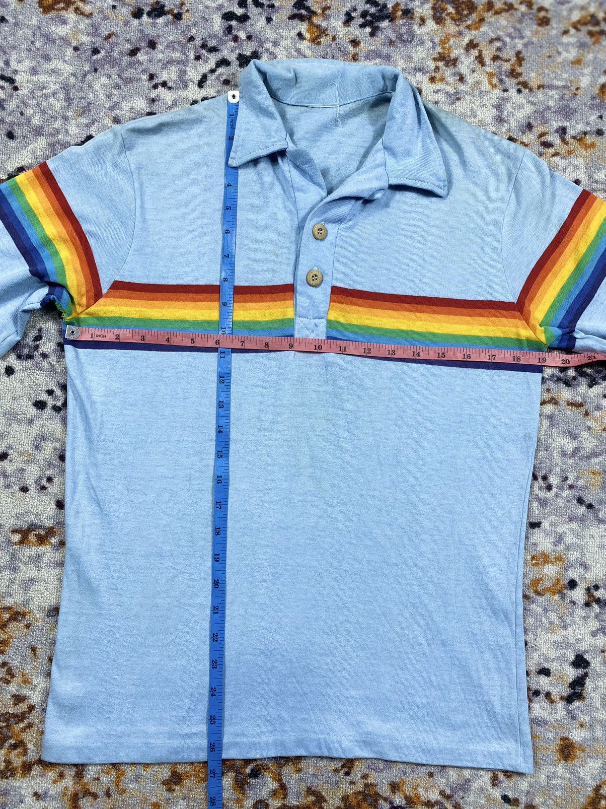 Japanese Brand × Ocean Pacific × Vintage “RARE” Vintage 80’s OP Ocean Pacific Rainbow Shirt Size US M / EU 48-50 / 2 - 6 Thumbnail