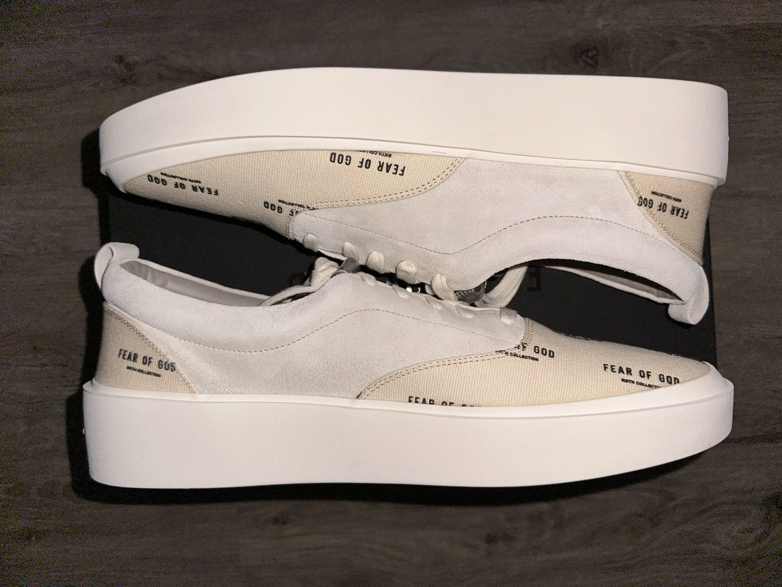 Fear of God Sixth Collection 101 Lace Up Sneakers Bone/Cream Size US 12 / EU 45 - 1 Thumbnail
