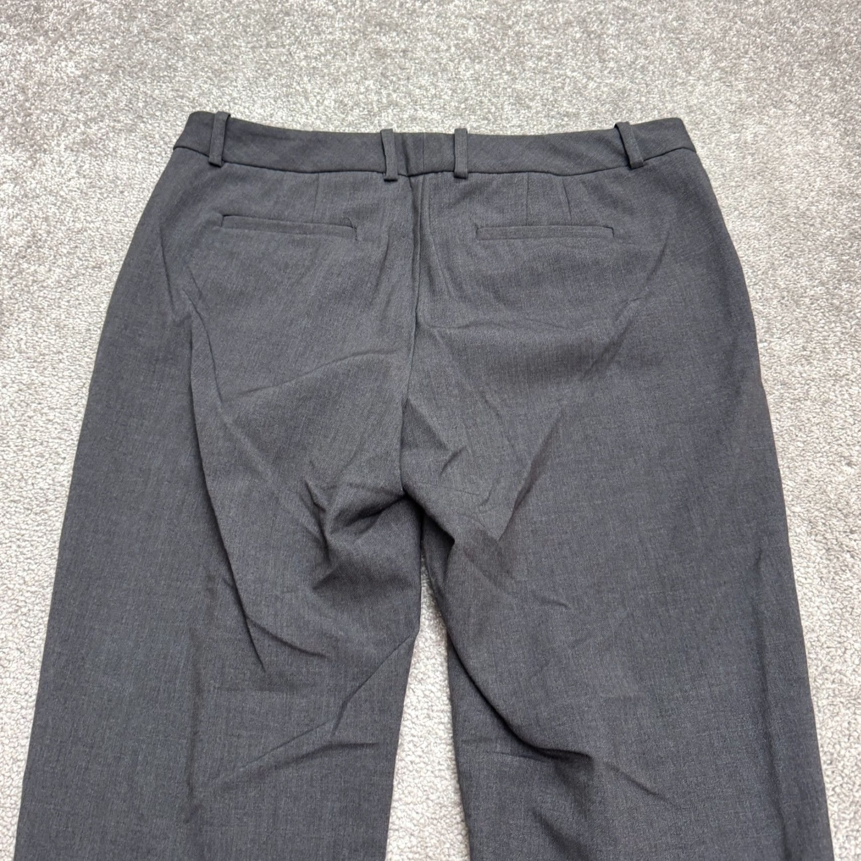 Ellen Tracy Ellen Tracy Cuffed Dress Pants Trouser Womens 12 Charcoal Gray Straight Leg Work Dress Pants Size 34" / US 12 / IT 48 - 3 Thumbnail
