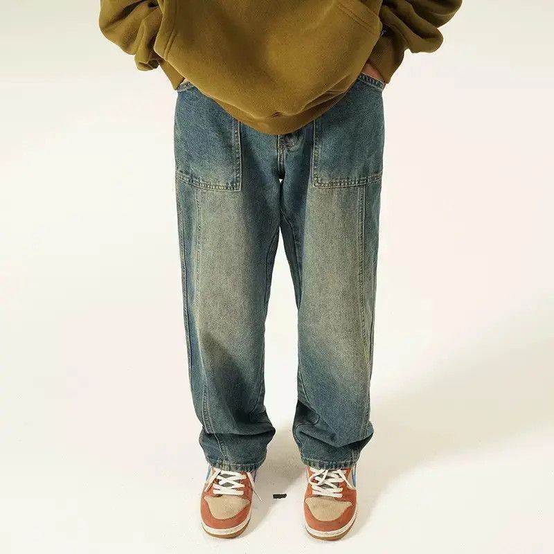 Japanese Brand Retro loose straight leg jeans Size US 32 / EU 48 - 2 Thumbnail