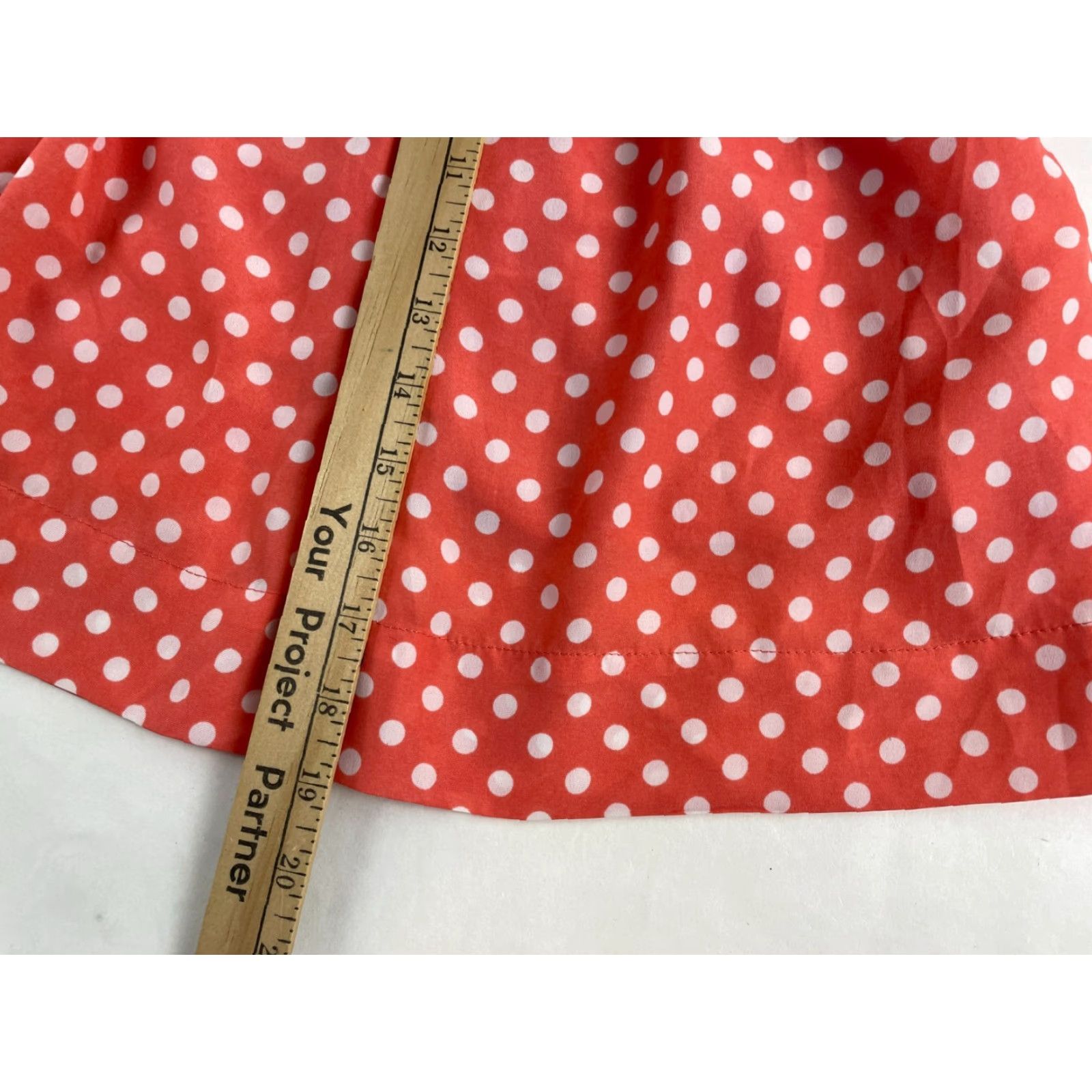 Pinko Ezra Skirt Women's Size Small Pink Coral Polka Dots A-line Short White Size 28" / US 6 / IT 42 - 7 Thumbnail
