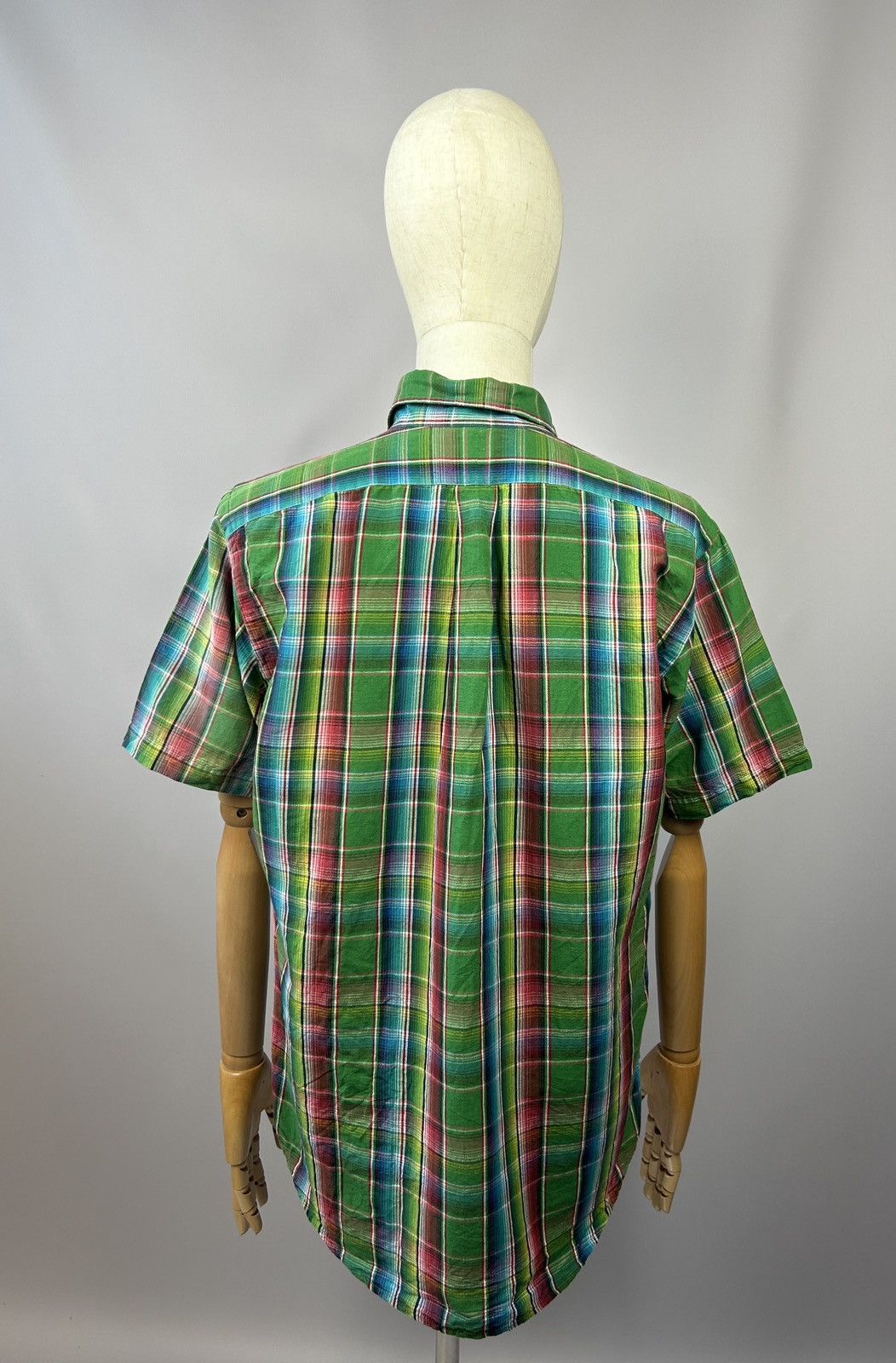 Polo Ralph Lauren Polo Ralph Lauren Check Green Linen Short Sleeve Shirt Size US M / EU 48-50 / 2 - 5 Thumbnail