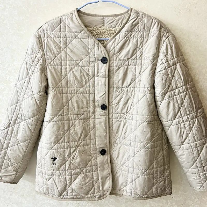 Dior Dior Women's Beige Wool Coat 0089 Size XS / US 0-2 / IT 36-38 - 1 Thumbnail
