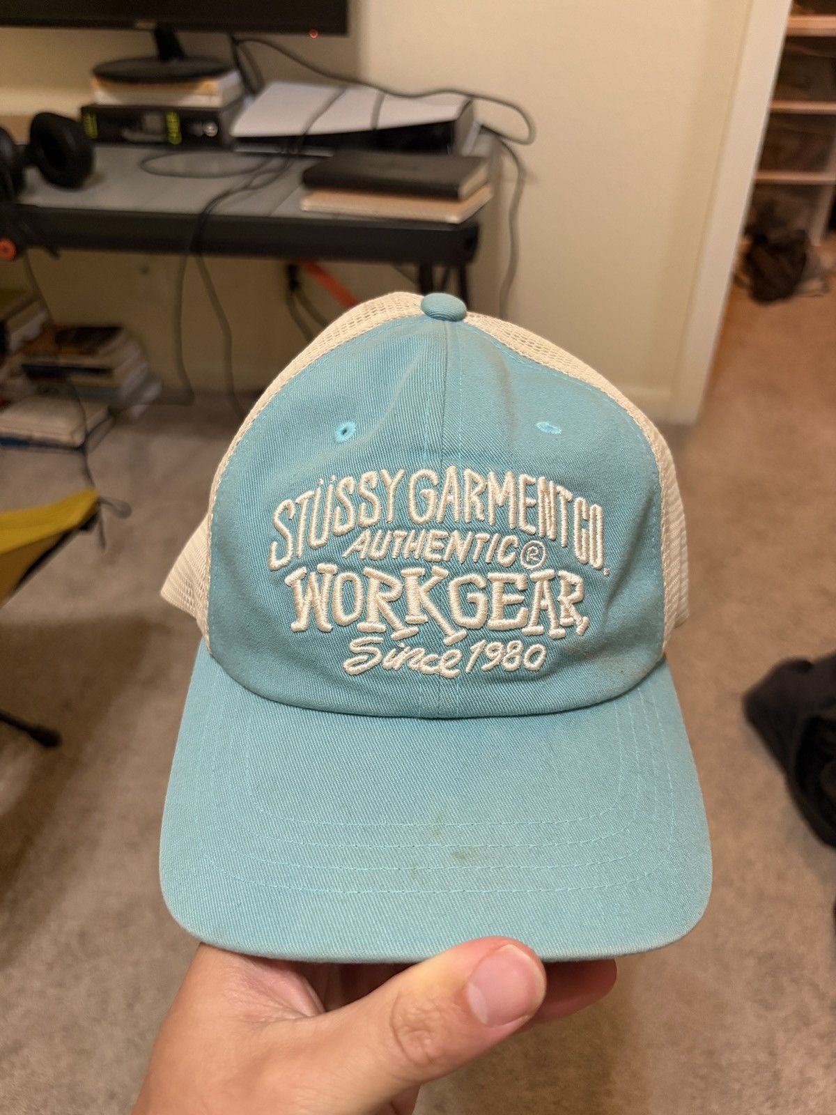 Stussy 2026 Stussy brown workgear waxed snapback mid depth hat cap