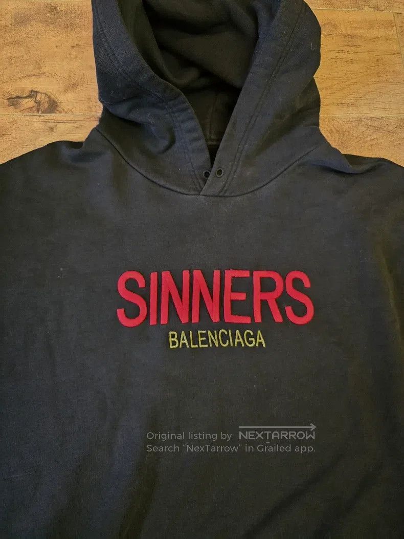 Balenciaga Balenciaga Sinner Hooded Sweatshirt Size US S / EU 44-46 / 1 - 2 Thumbnail