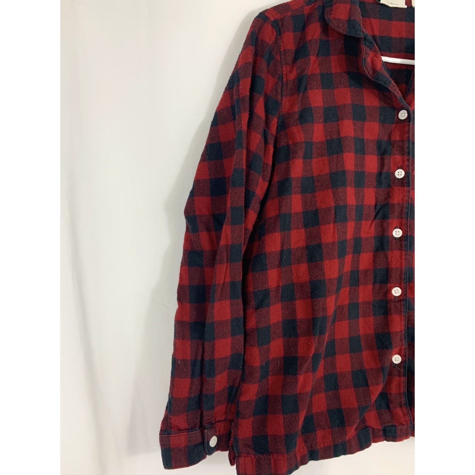 Vintage VINTAGE LL Bean Womens Small Red Black Soft Checkered Plaid Cotton Button-Up Shirt Size S / US 4 / IT 40 - 2 Thumbnail