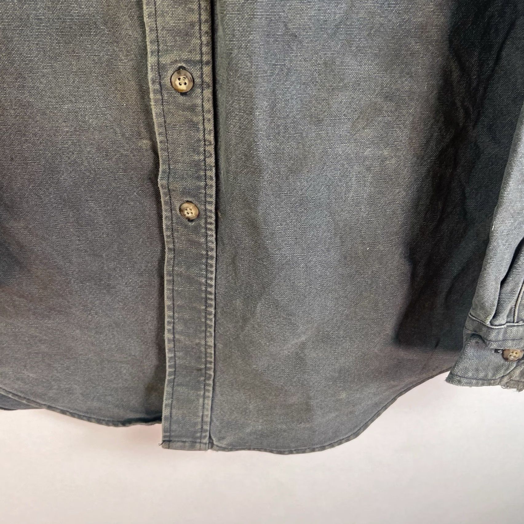 VINTAGE Carhartt Shackit Jacket Mens Size L Gray Canvas Bomber 90s Outdoor