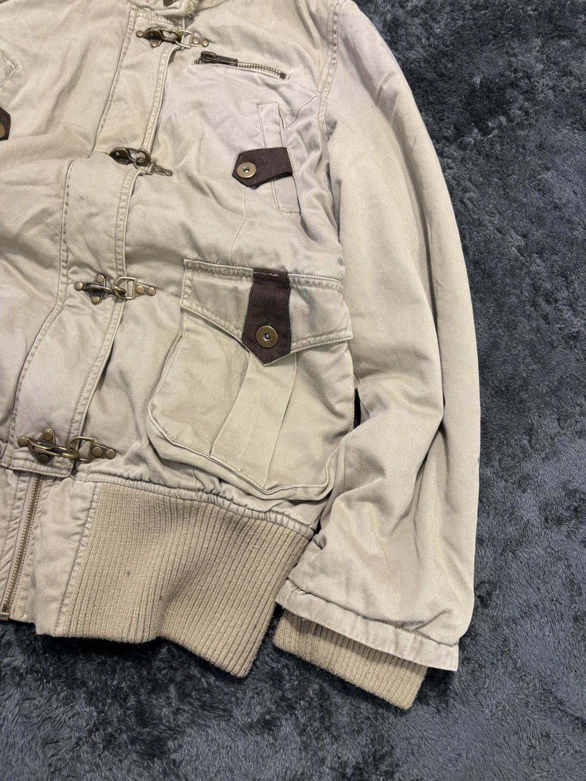 Le Grande Bleu (L.G.B.) Sly Military Studded Fur Jacket lgb style Size US M / EU 48-50 / 2 - 2 Thumbnail